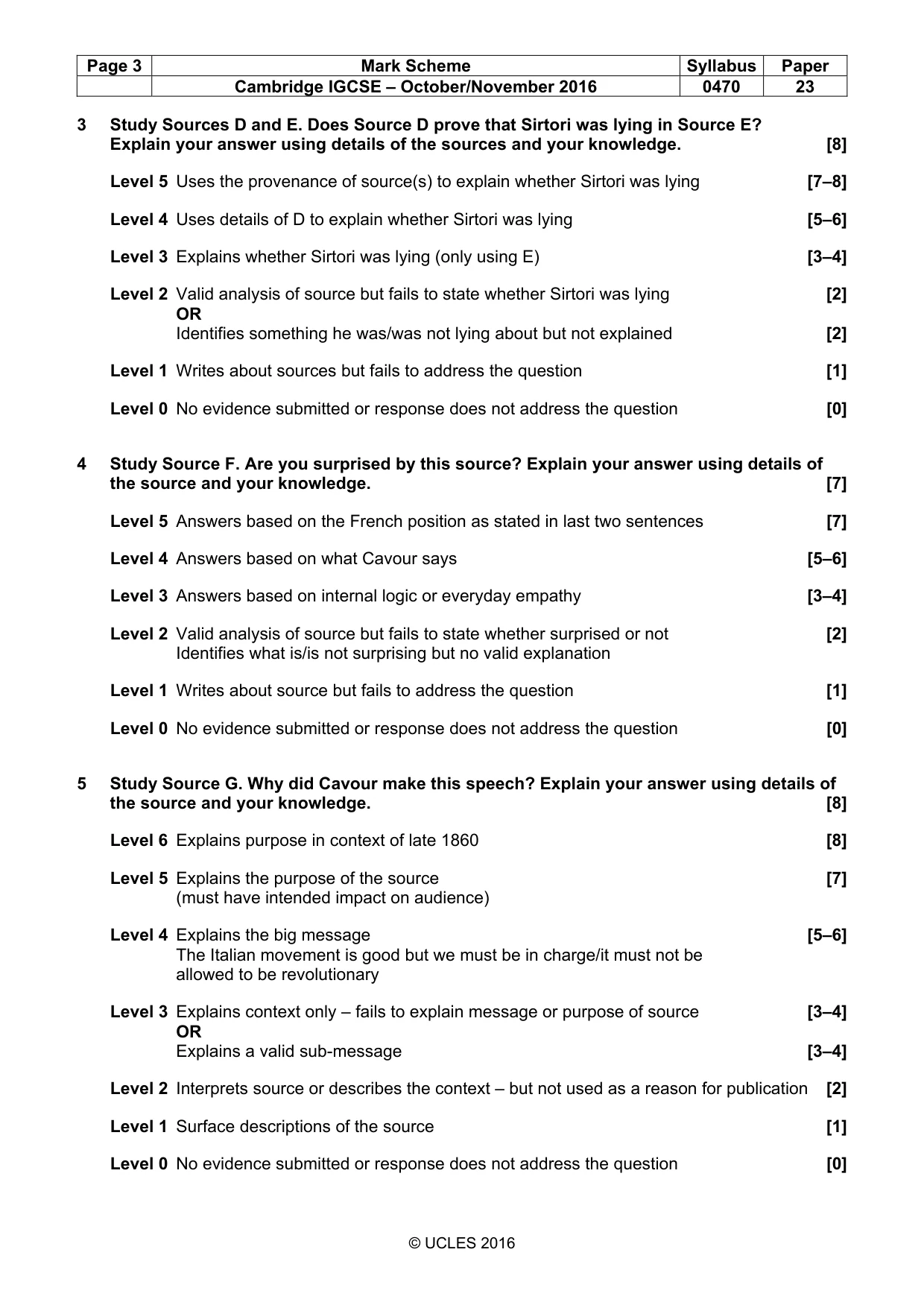 Mark scheme, page 3 of 8