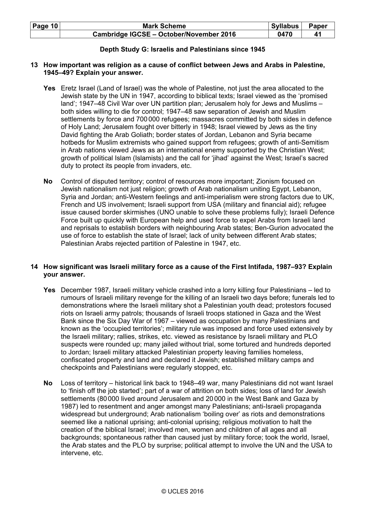 Mark scheme, page 10 of 10