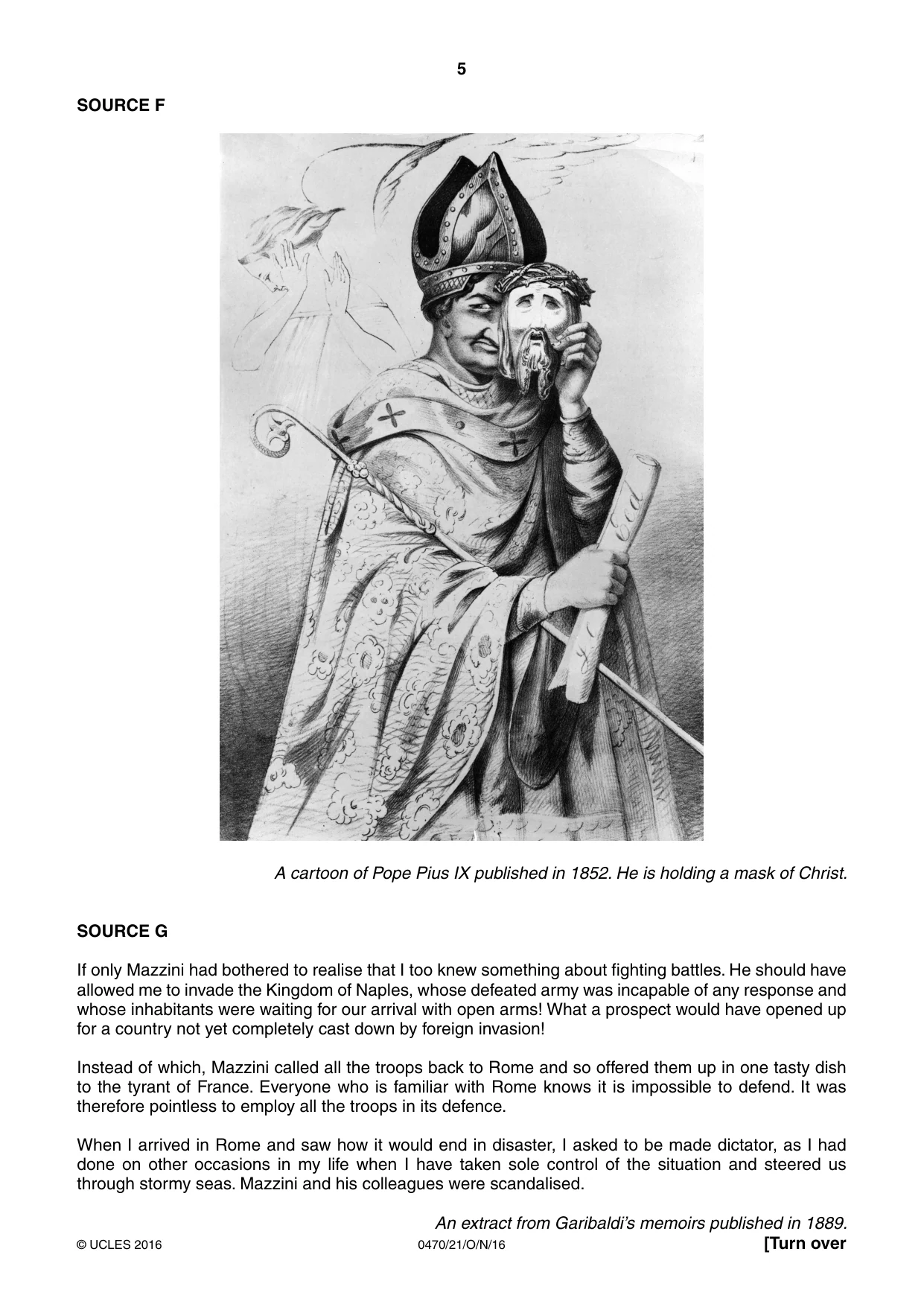 Cambridge IGCSE History 0470 2016 Oct/Nov Paper 2 · Variant 1 question paper, page 5 of 16
