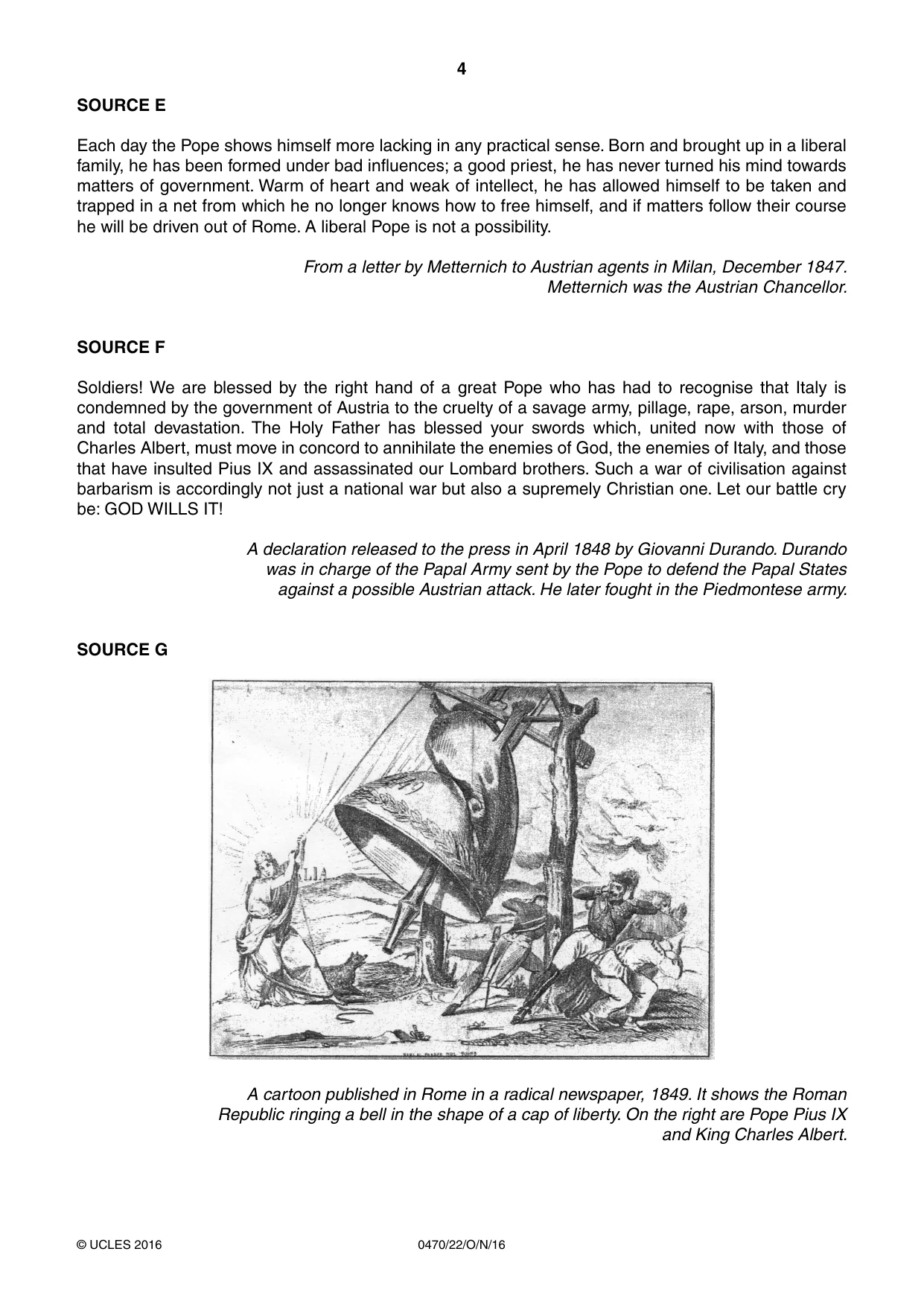 Cambridge IGCSE History 0470 2016 Oct/Nov Paper 2 · Variant 2 question paper, page 4 of 12