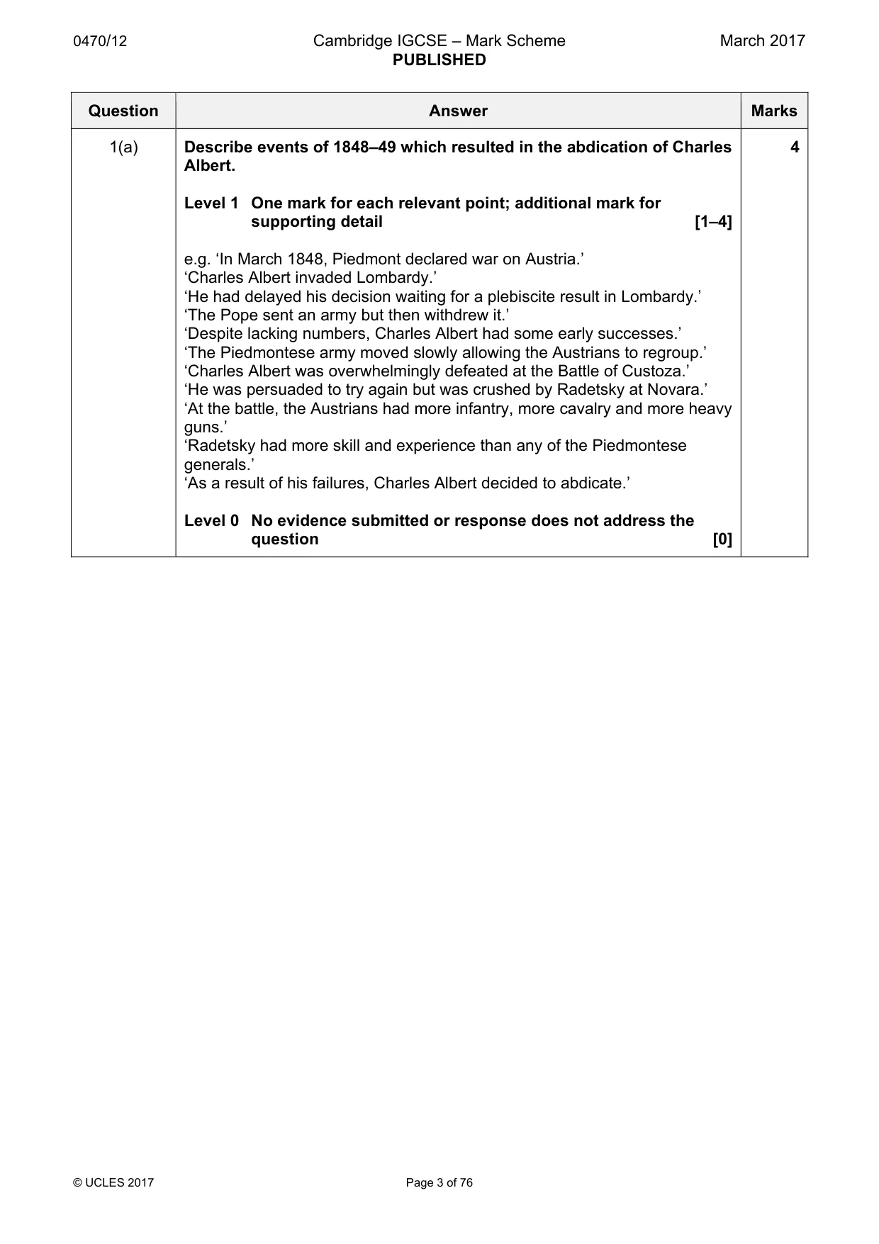 Mark scheme, page 3 of 76