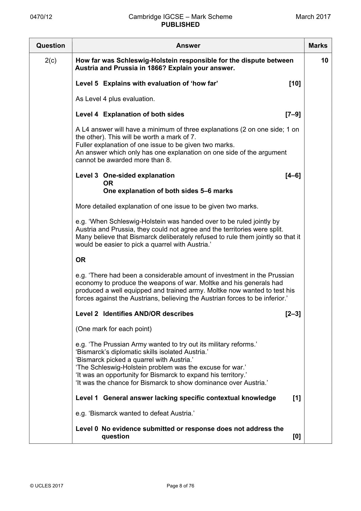 Mark scheme, page 8 of 76