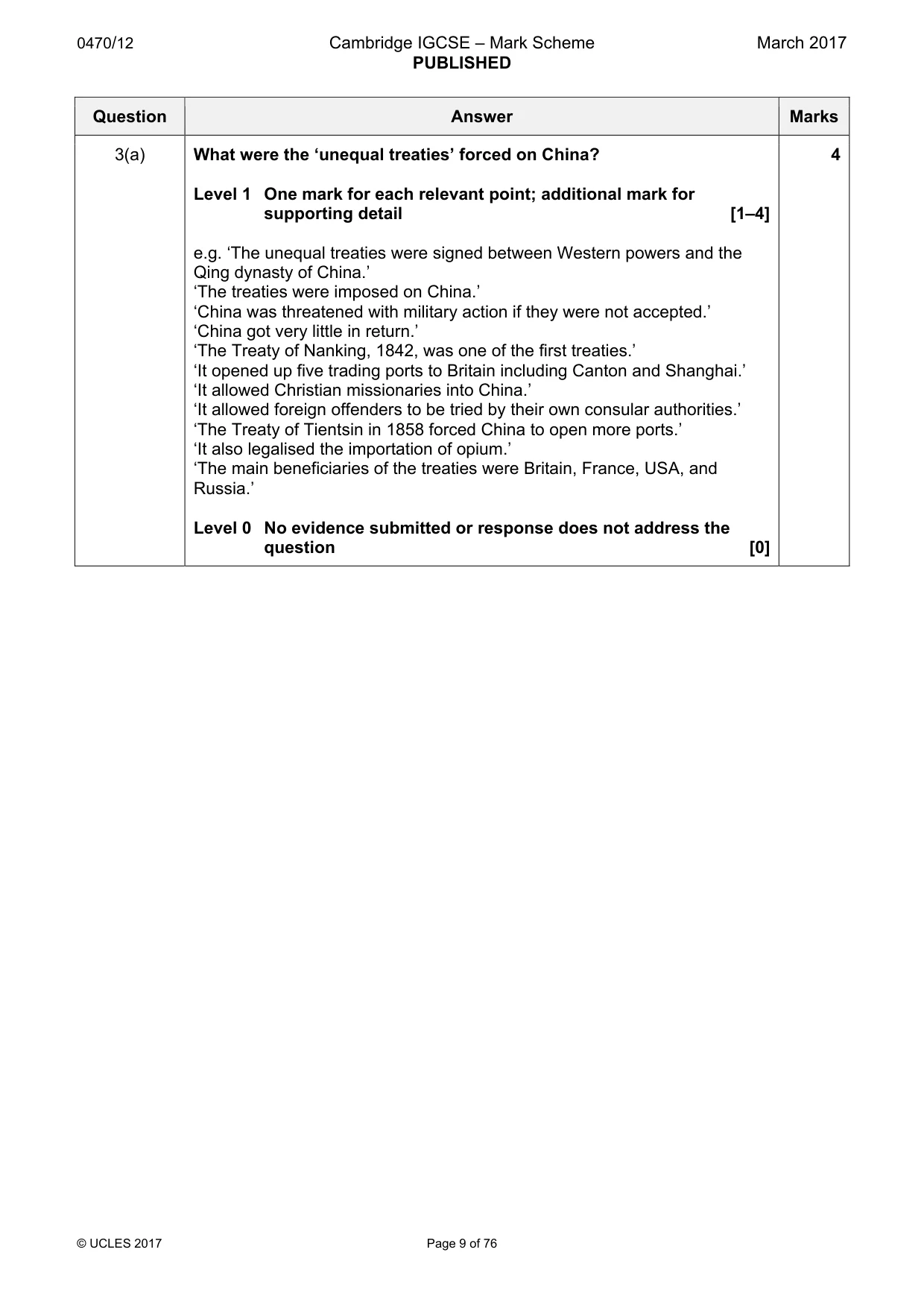 Mark scheme, page 9 of 76