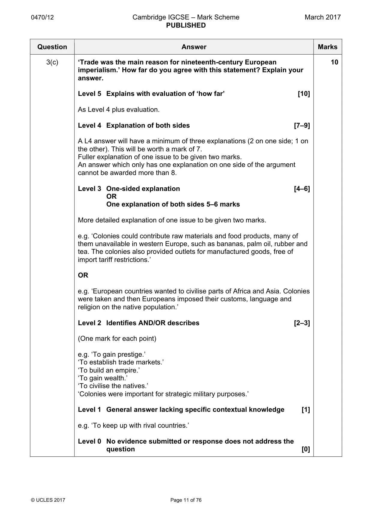 Mark scheme, page 11 of 76