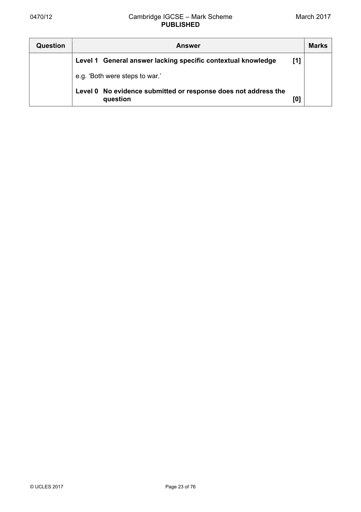 Mark scheme, page 23 of 76
