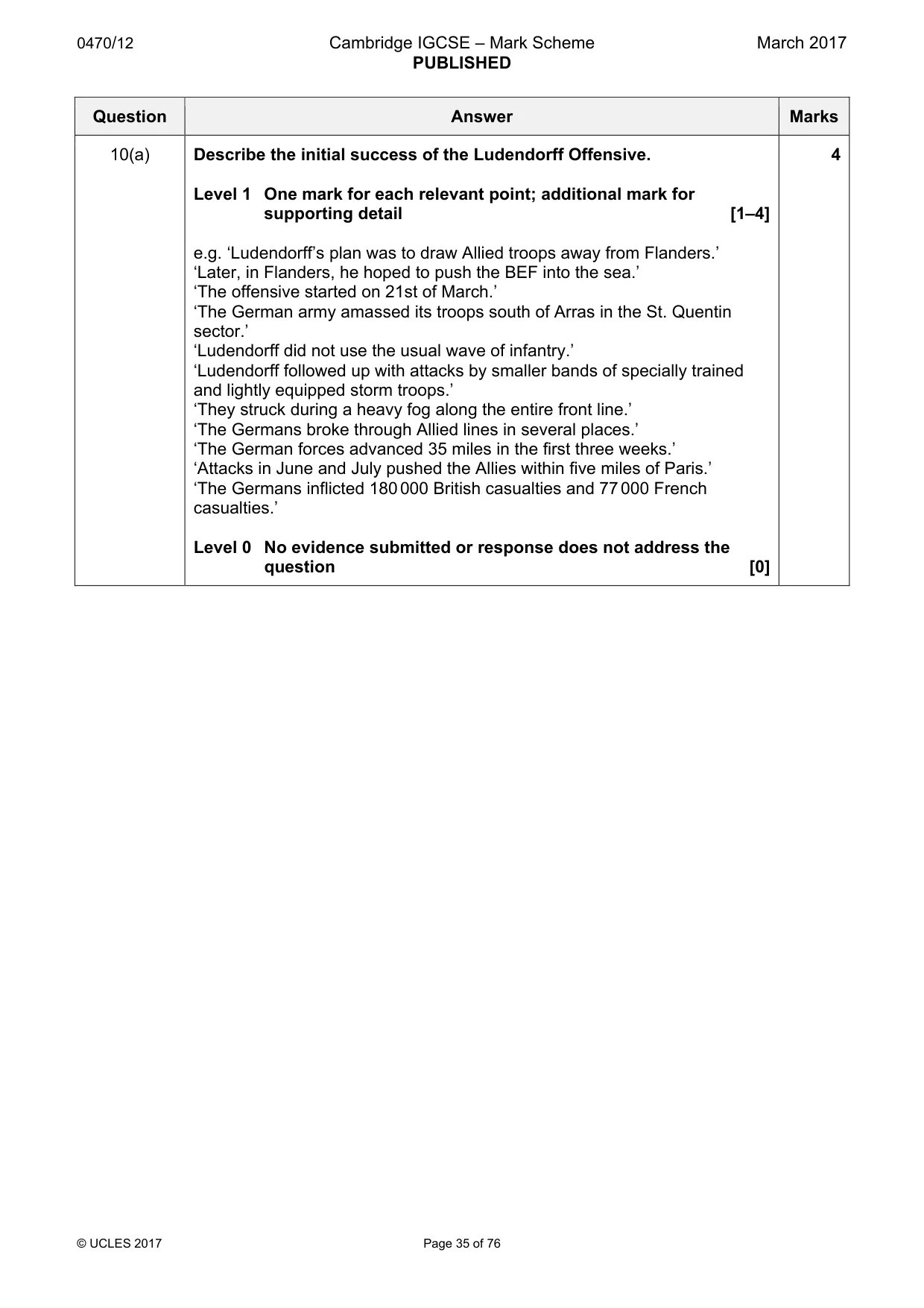 Mark scheme, page 35 of 76