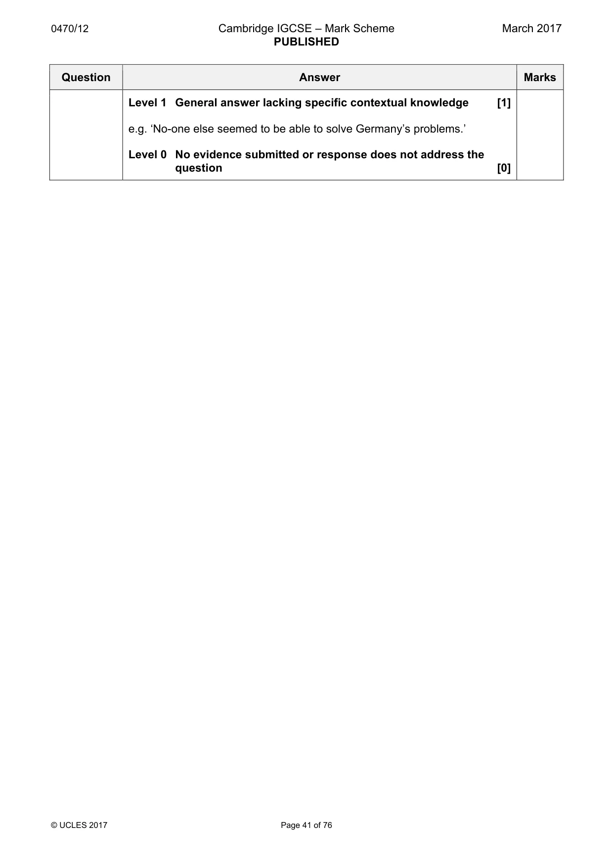 Mark scheme, page 41 of 76