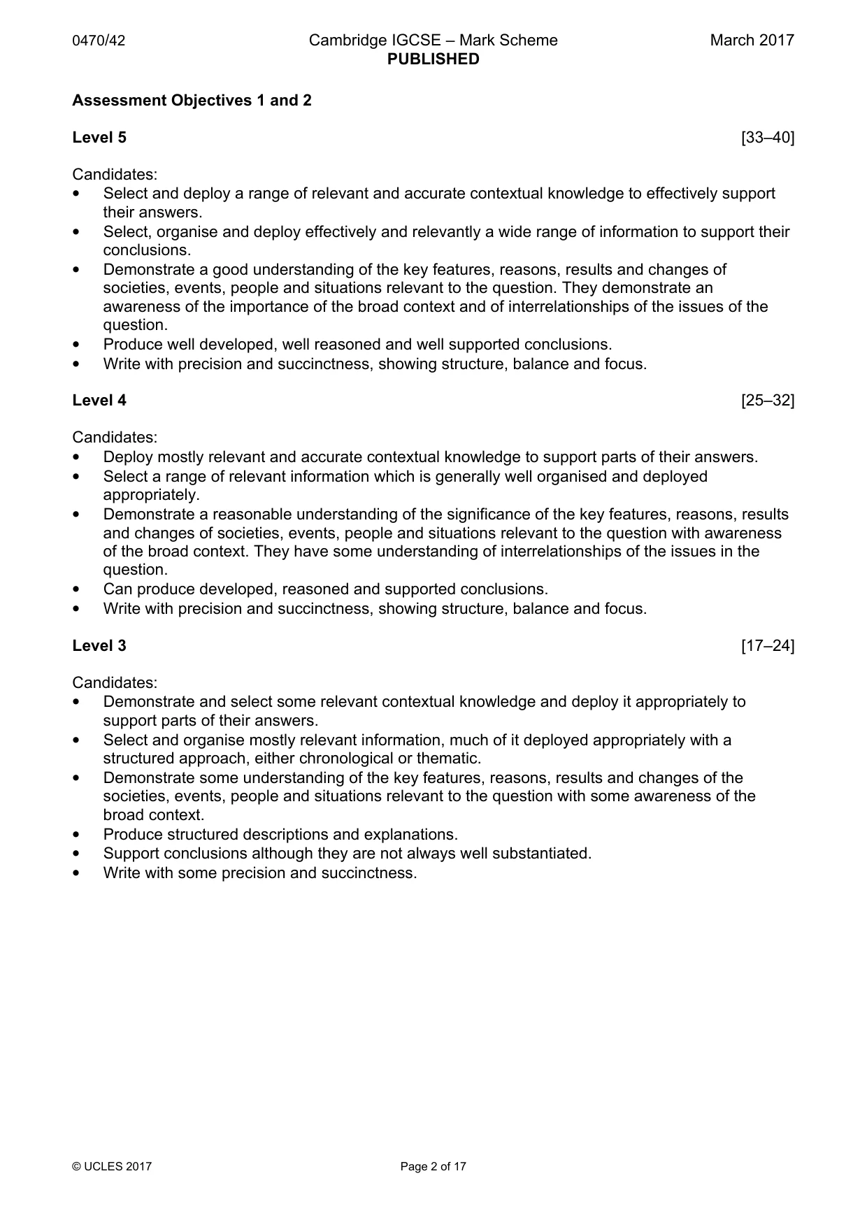 Mark scheme, page 2 of 17