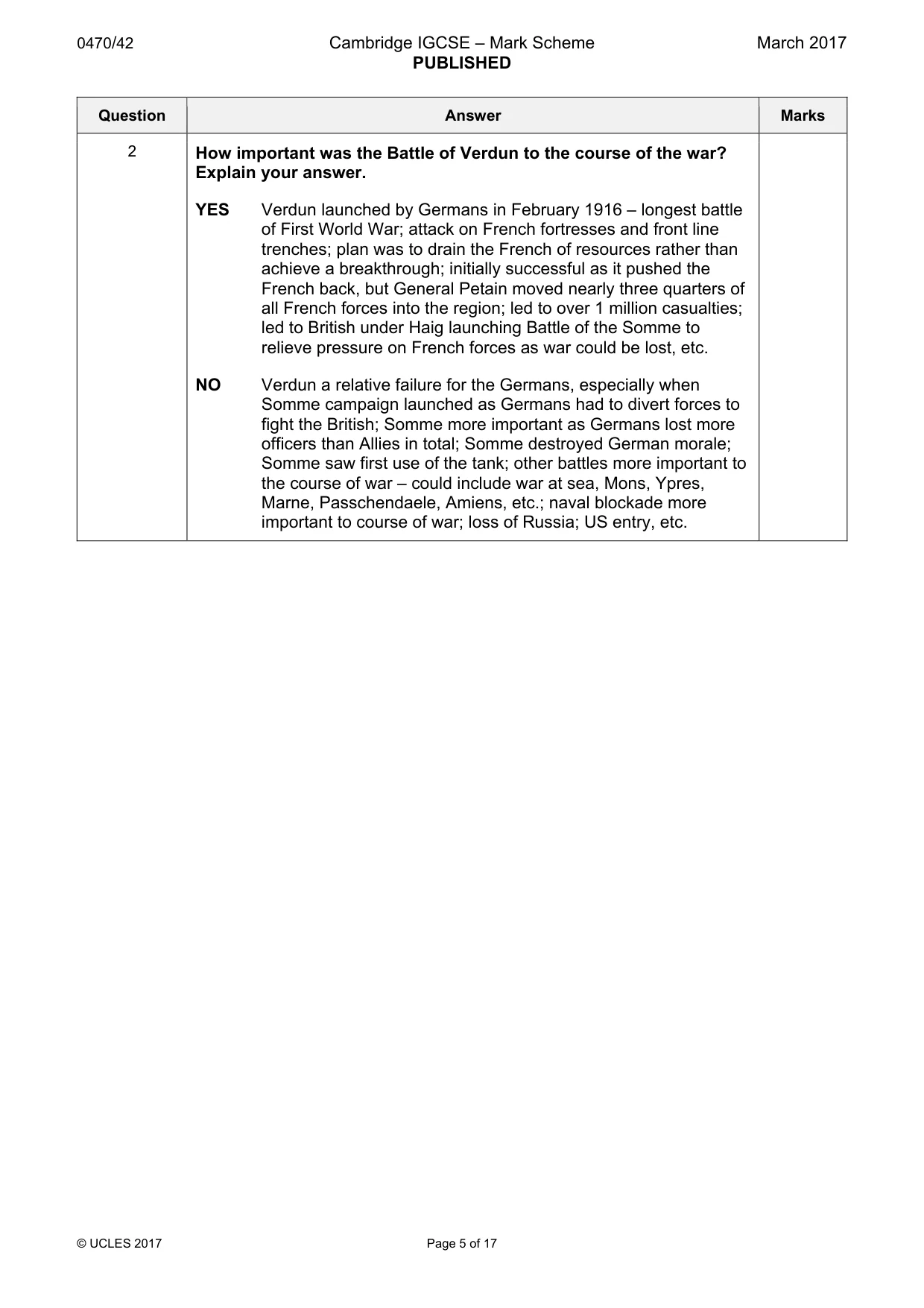 Mark scheme, page 5 of 17