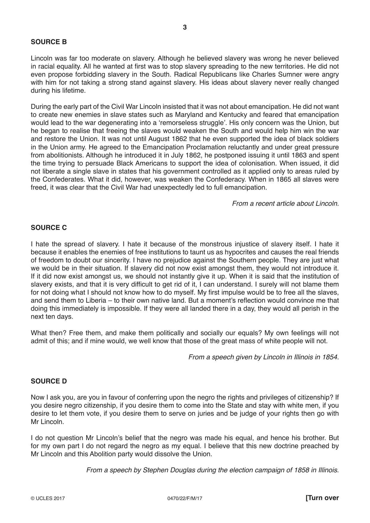 Cambridge IGCSE History 0470 2017 Feb/March Paper 2 · Variant 2 question paper, page 3 of 12
