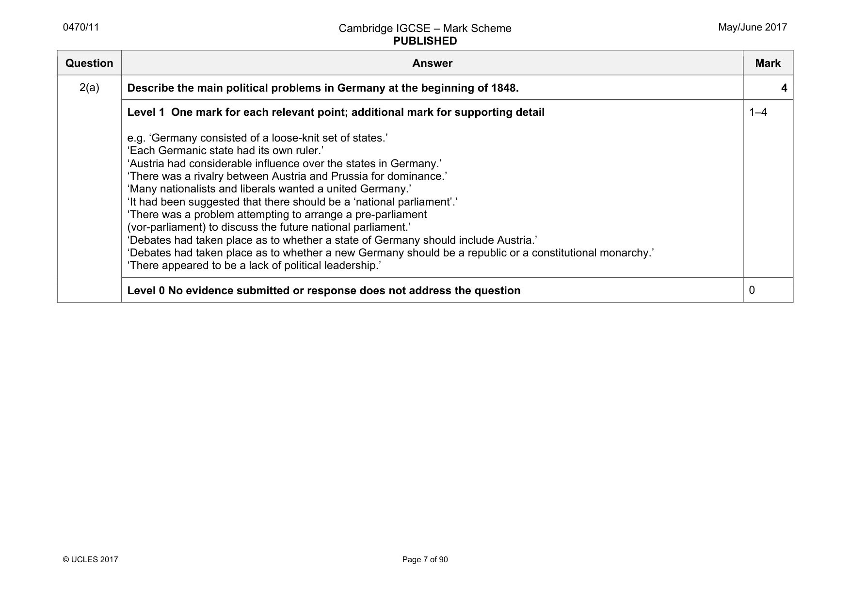 Mark scheme, page 7 of 90