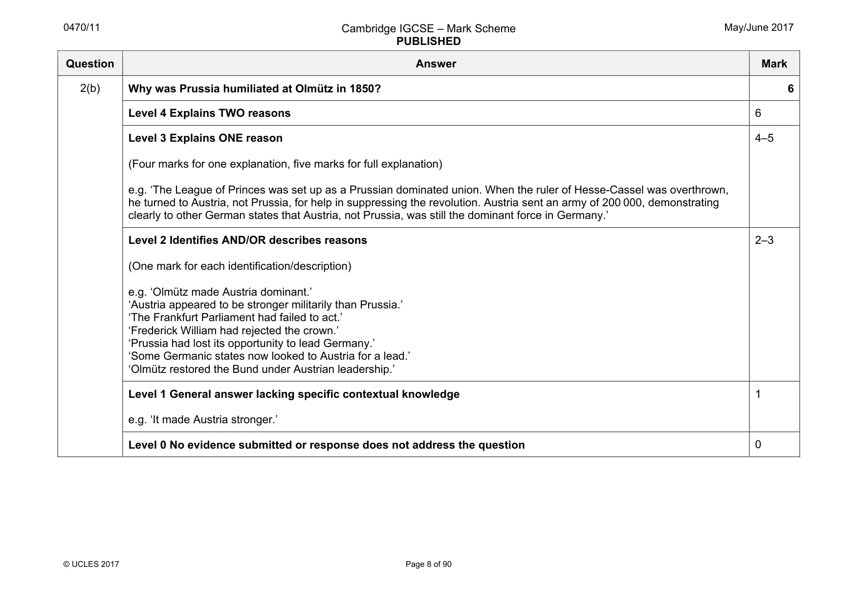 Mark scheme, page 8 of 90