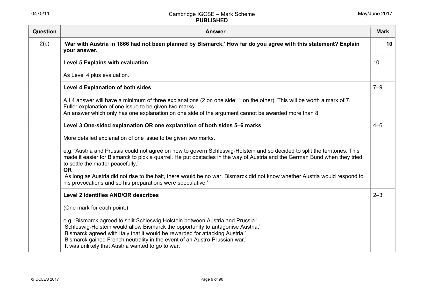 Mark scheme, page 9 of 90
