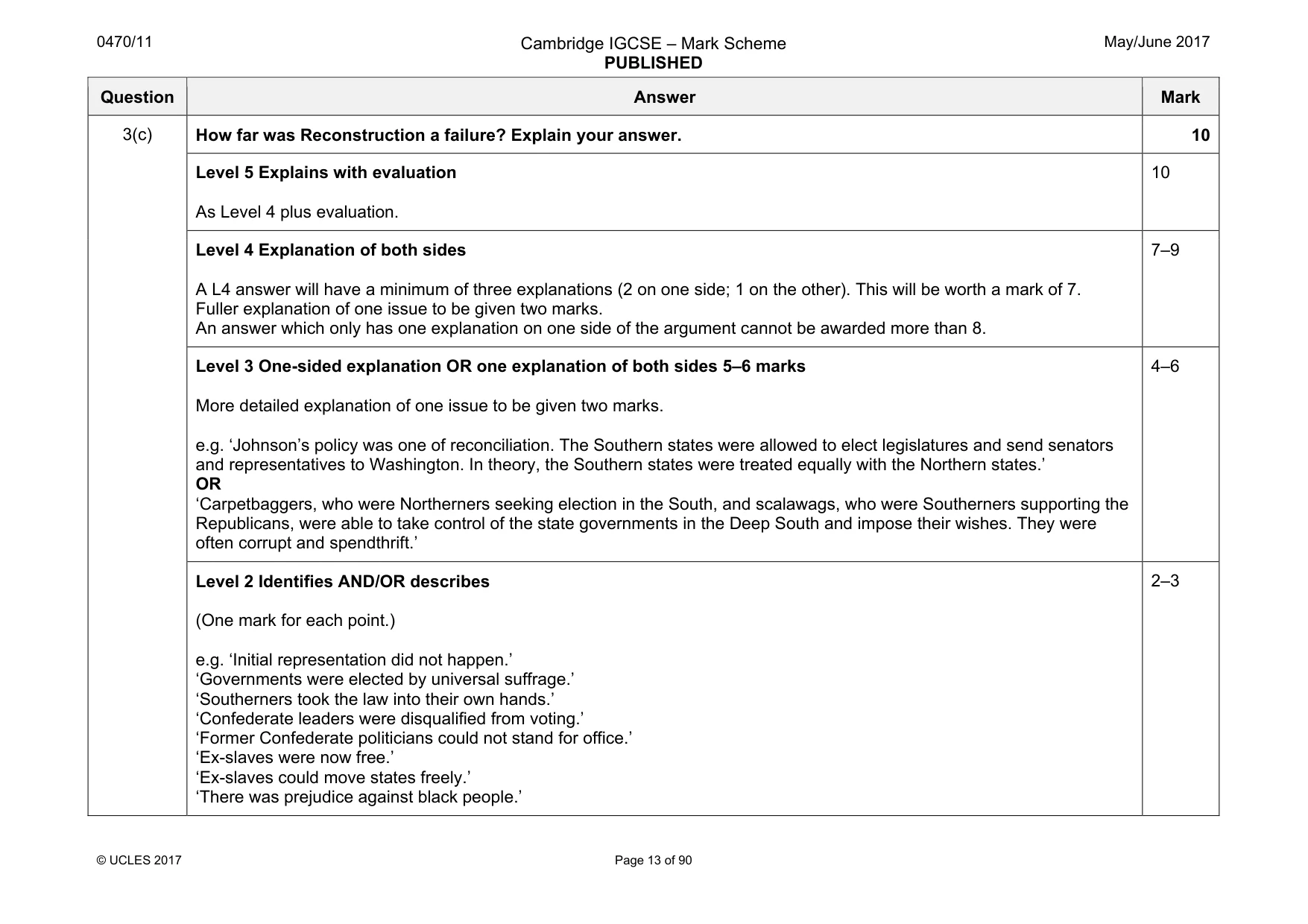 Mark scheme, page 13 of 90