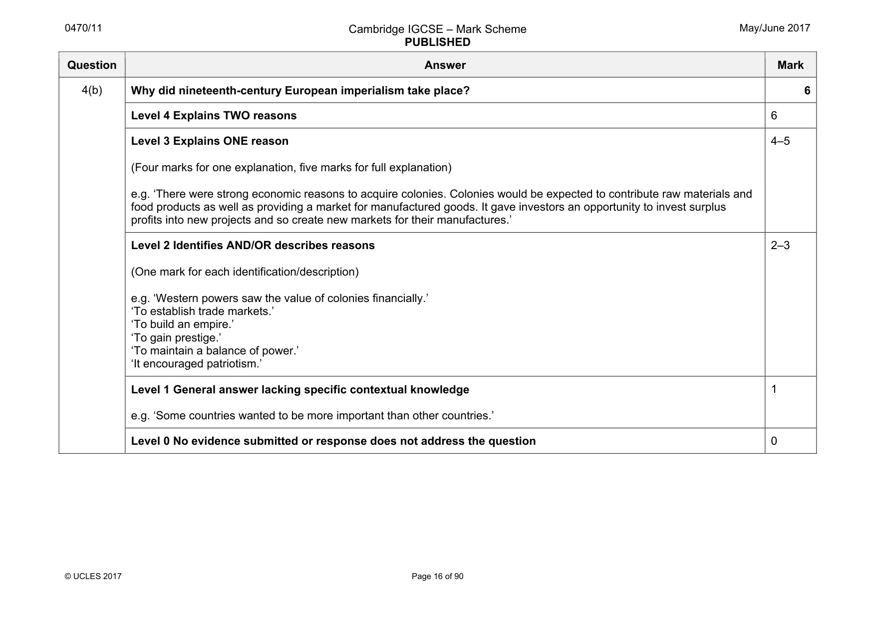 Mark scheme, page 16 of 90