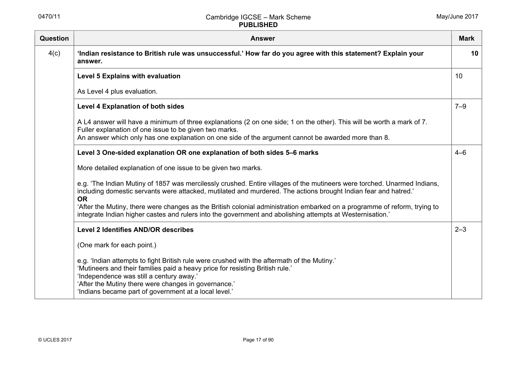 Mark scheme, page 17 of 90