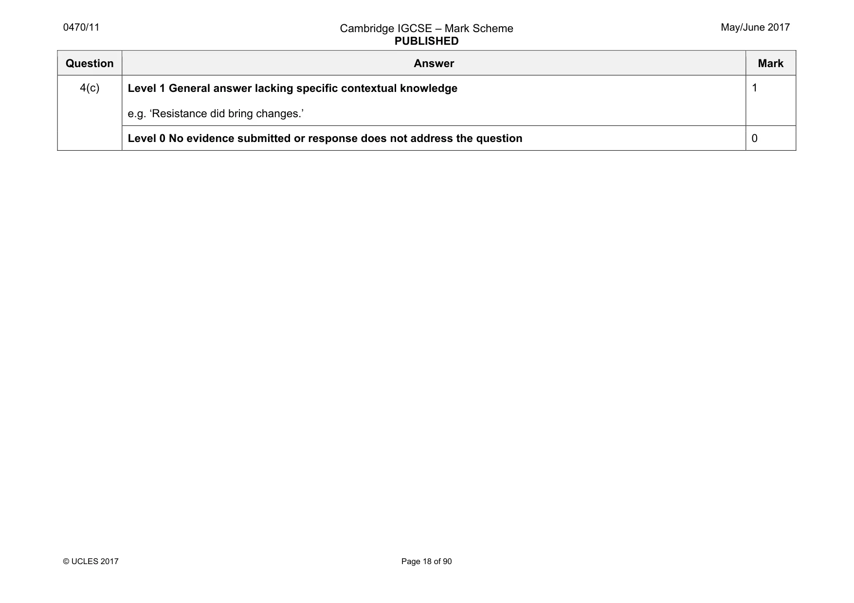 Mark scheme, page 18 of 90