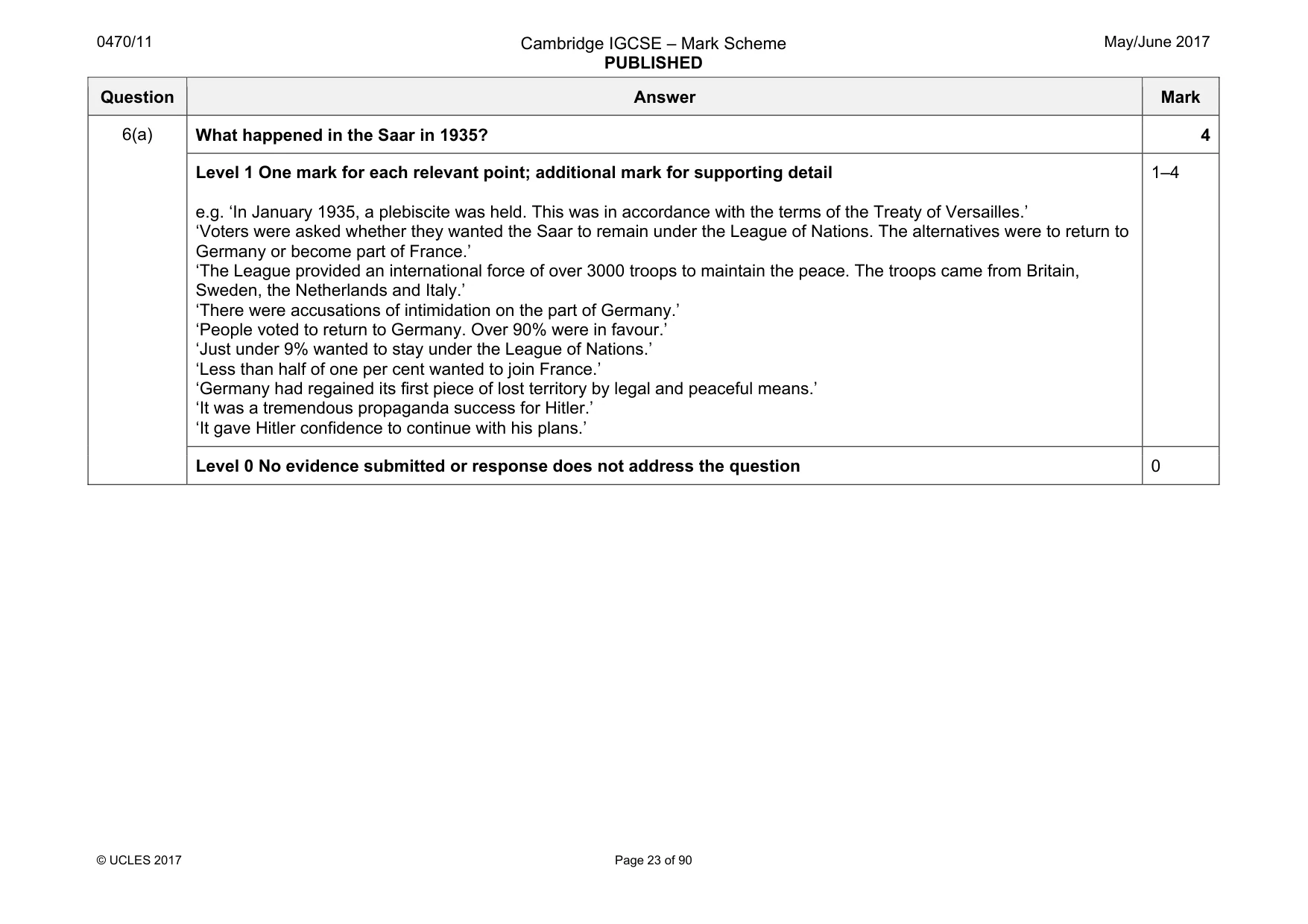 Mark scheme, page 23 of 90