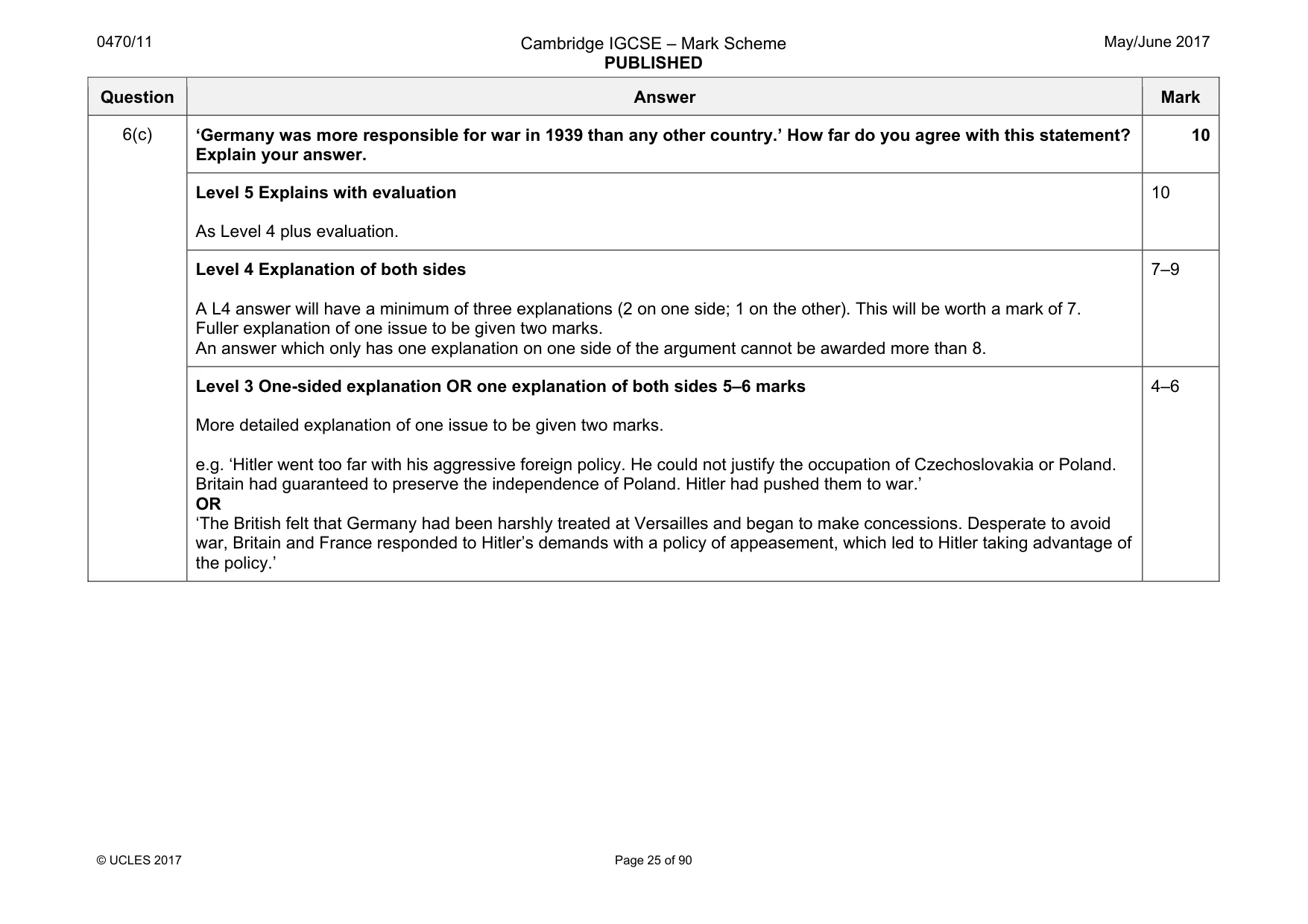 Mark scheme, page 25 of 90