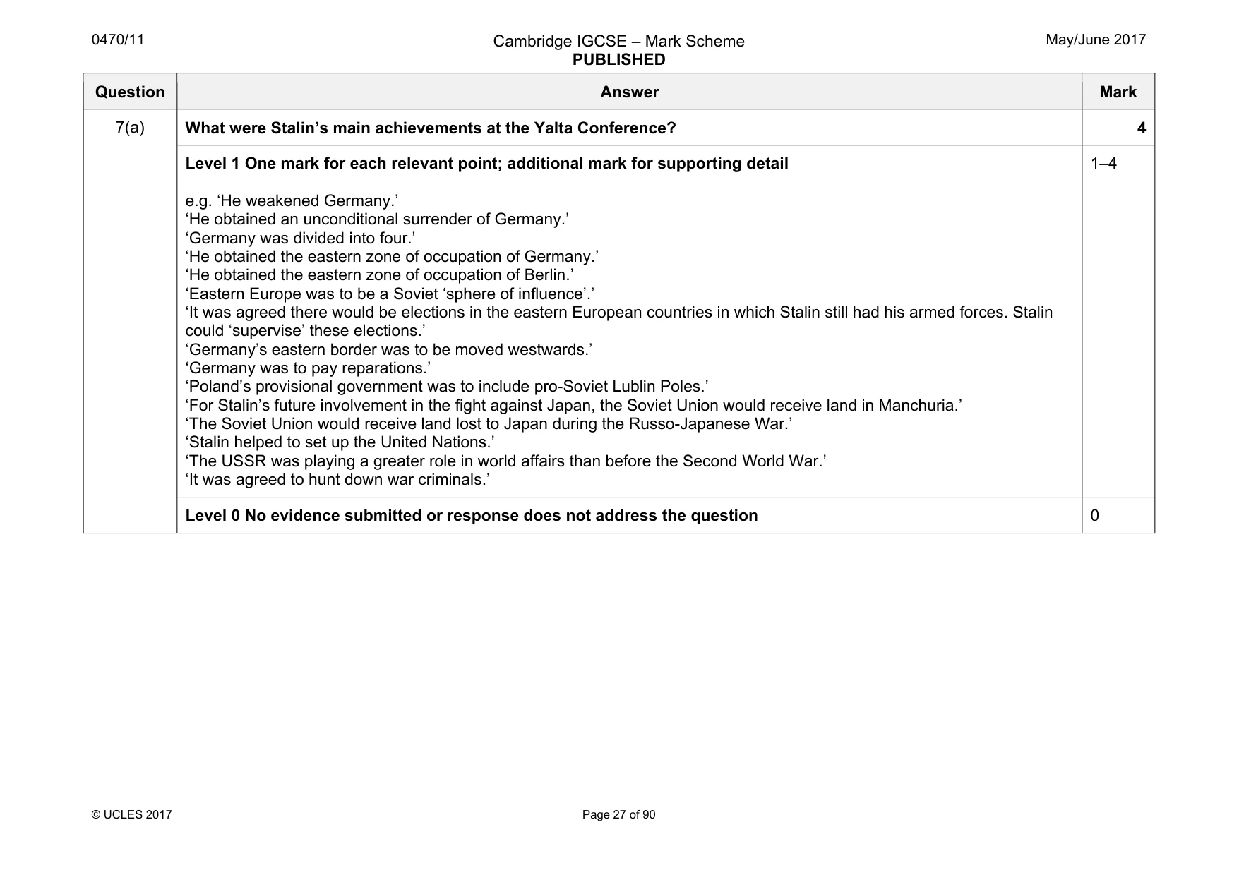Mark scheme, page 27 of 90