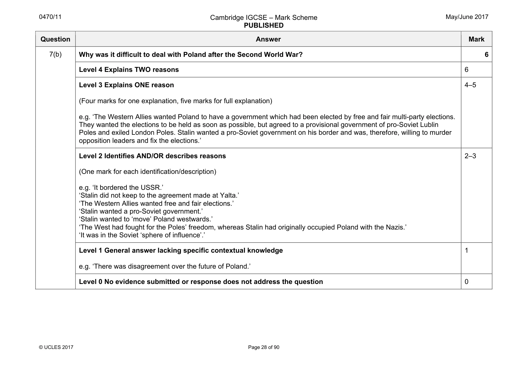 Mark scheme, page 28 of 90