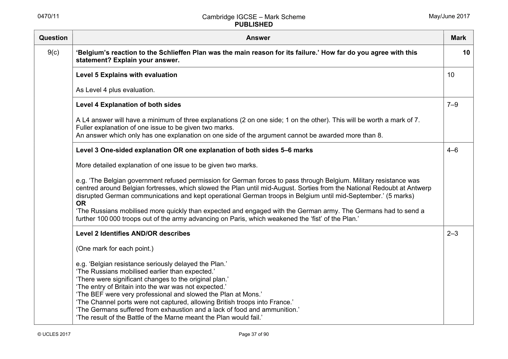 Mark scheme, page 37 of 90