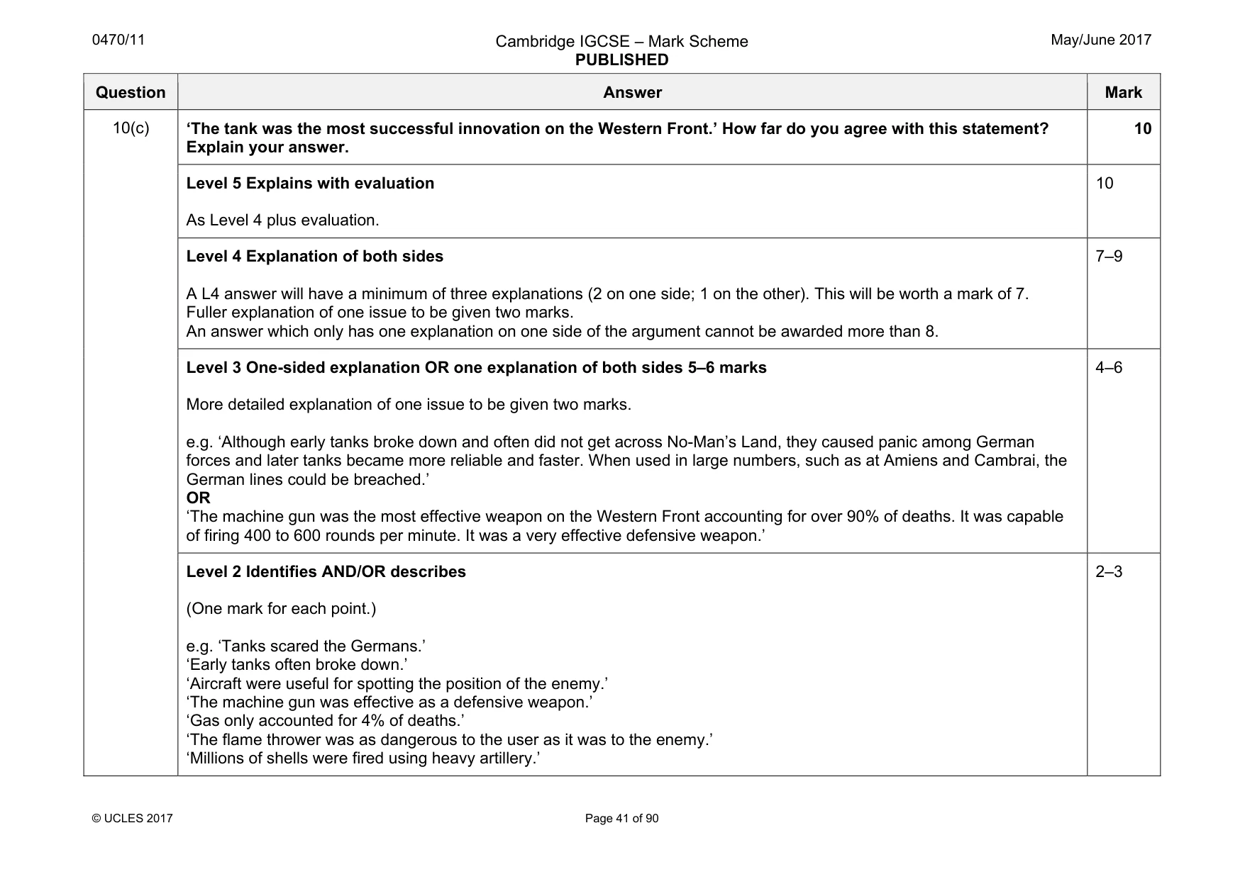 Mark scheme, page 41 of 90
