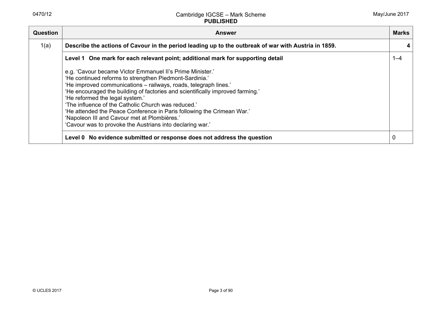 Mark scheme, page 3 of 90