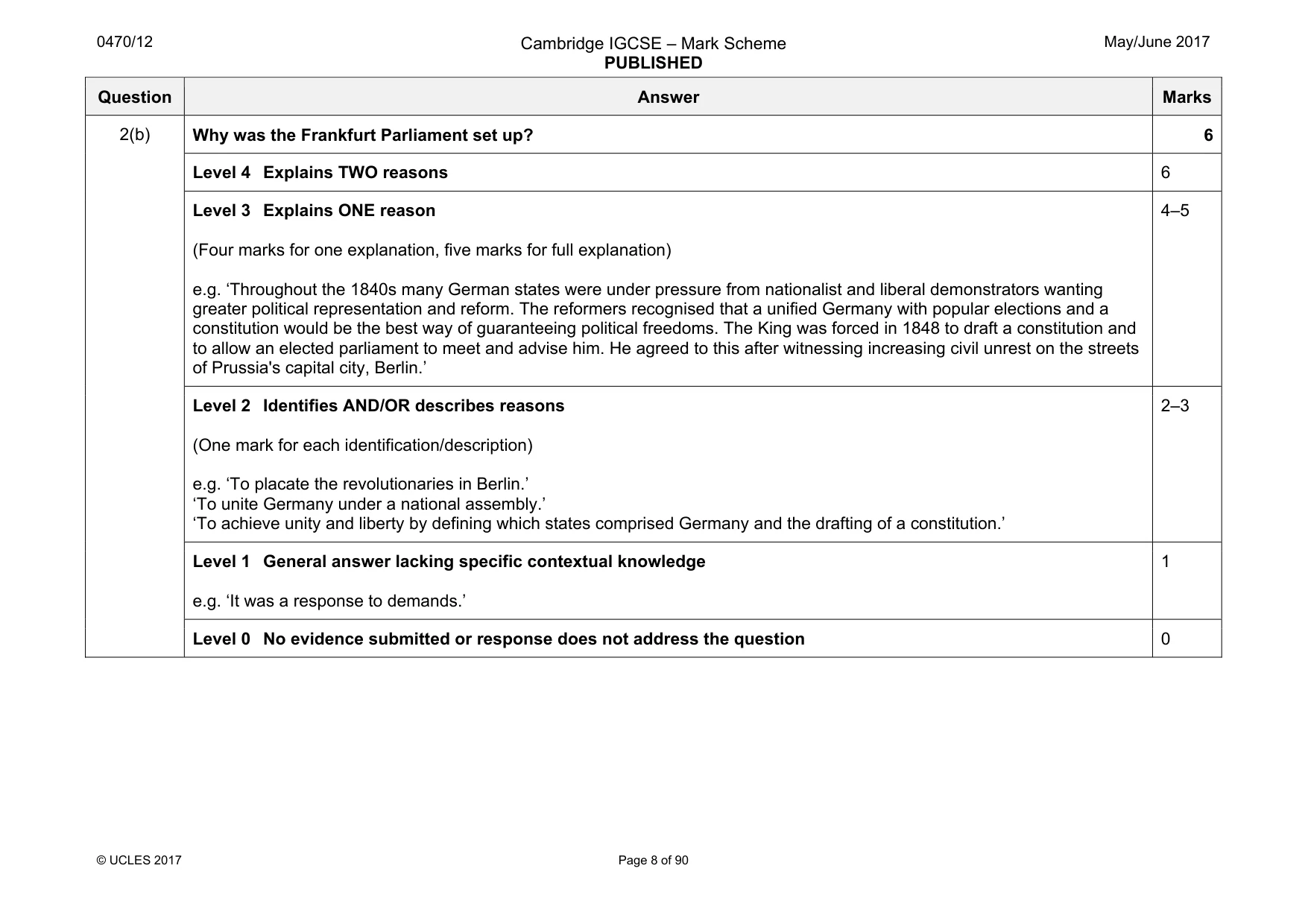 Mark scheme, page 8 of 90