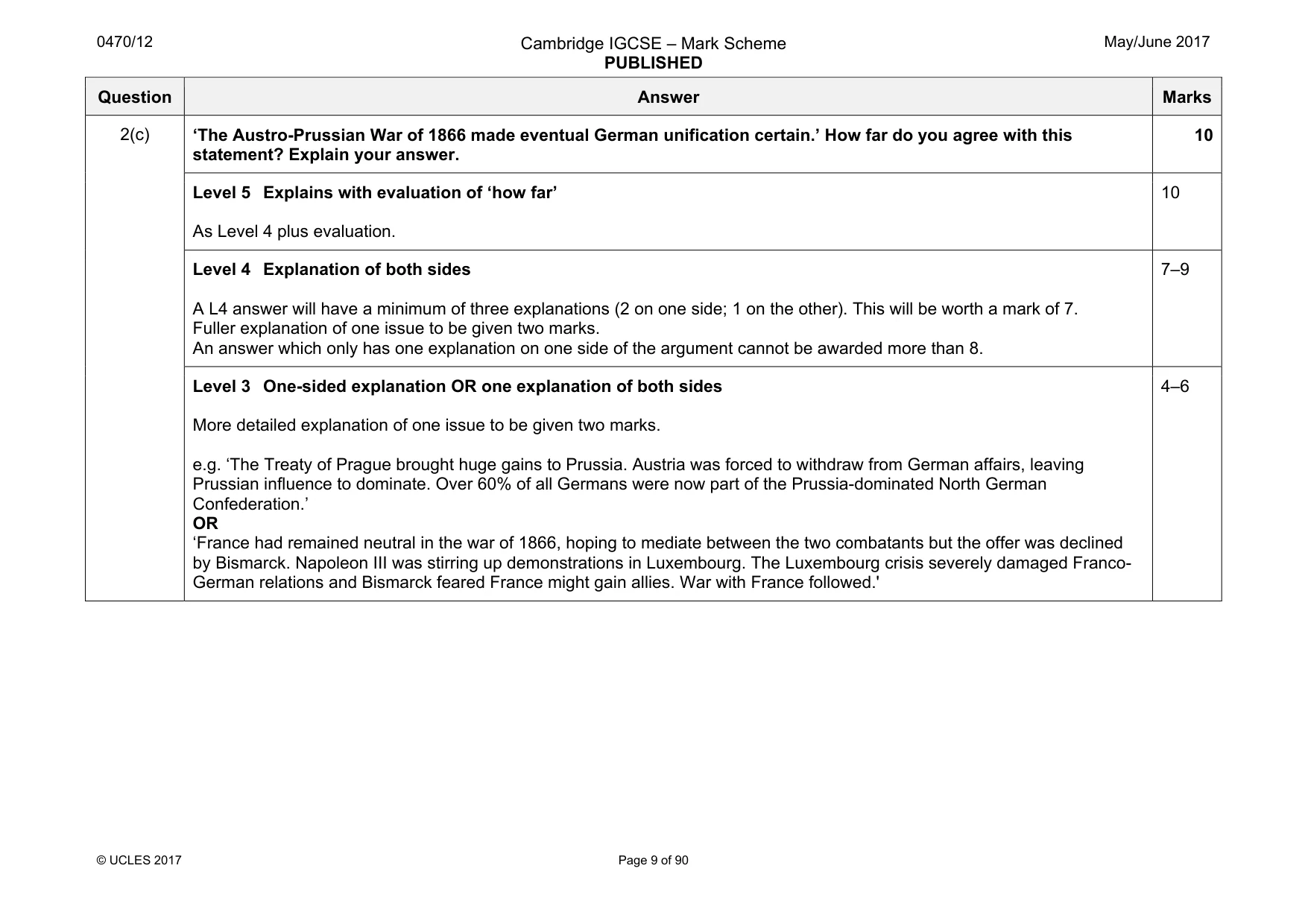 Mark scheme, page 9 of 90