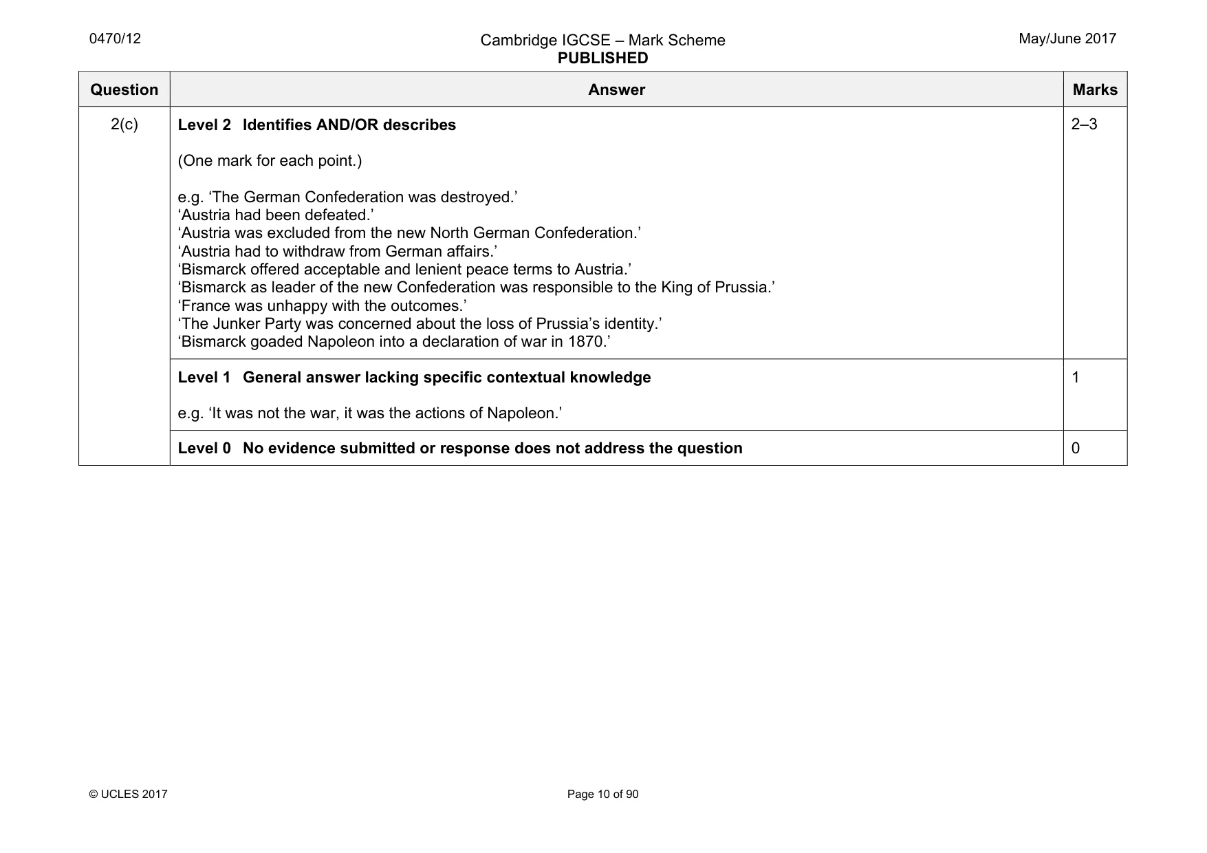 Mark scheme, page 10 of 90