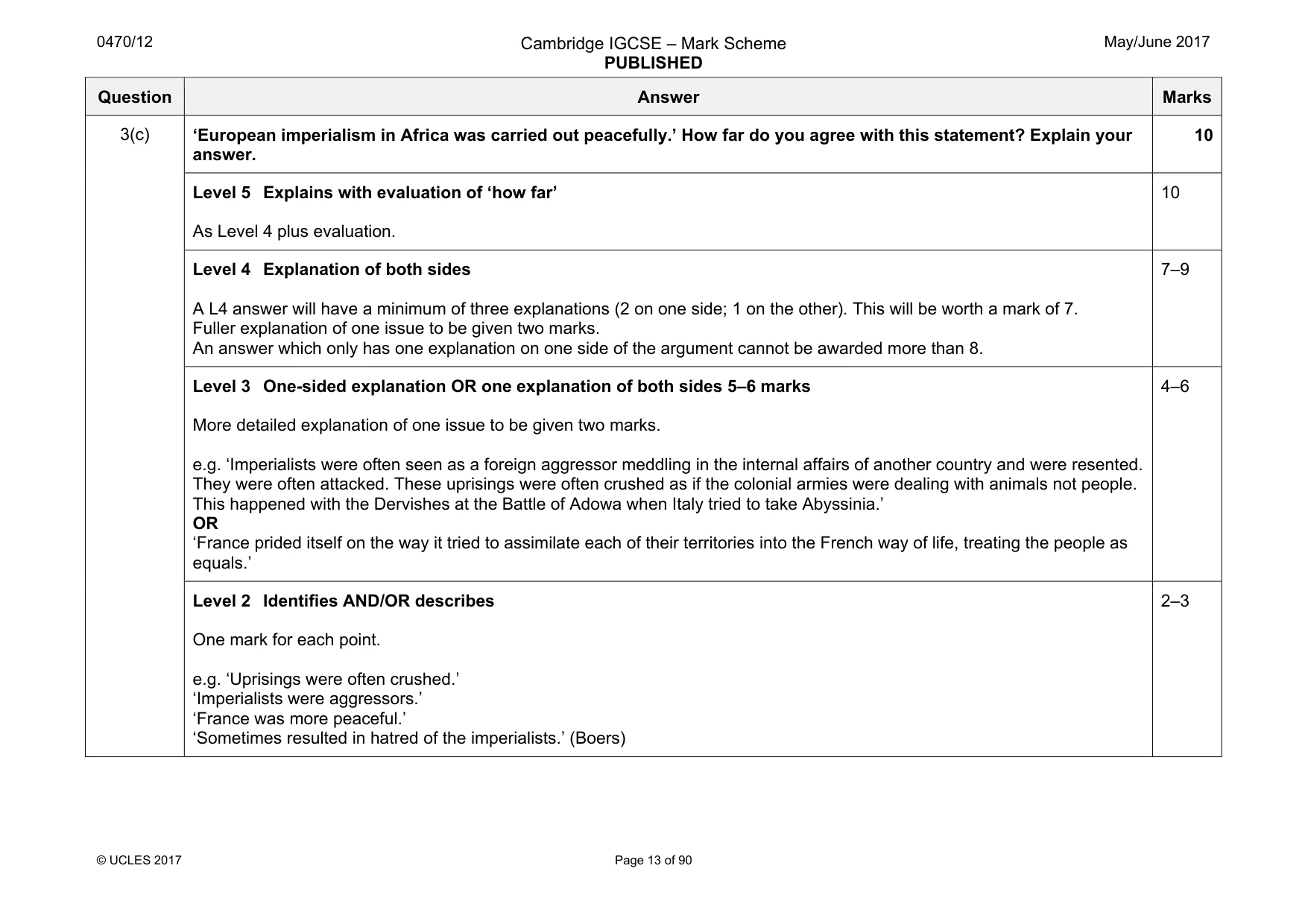 Mark scheme, page 13 of 90