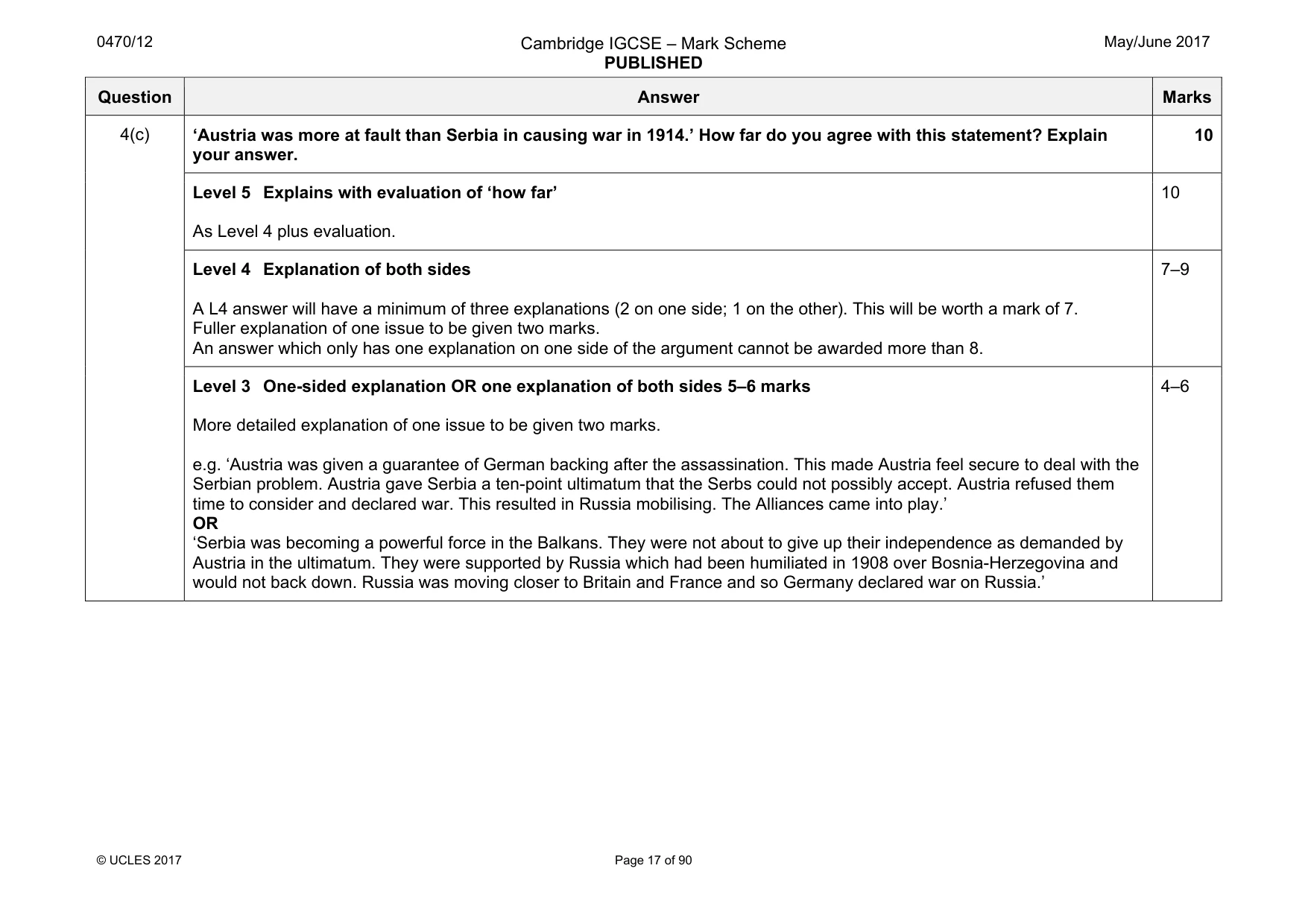 Mark scheme, page 17 of 90