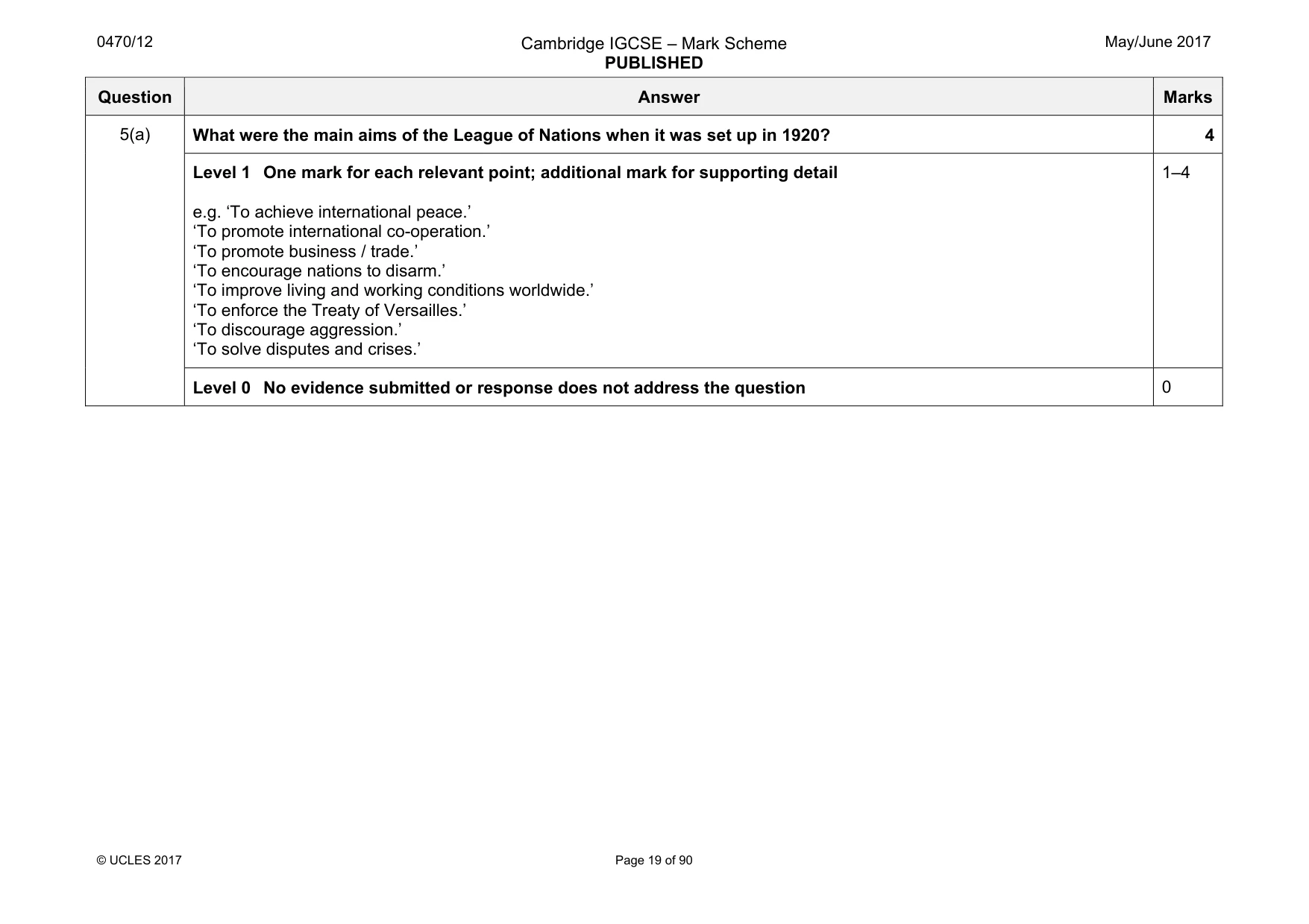 Mark scheme, page 19 of 90