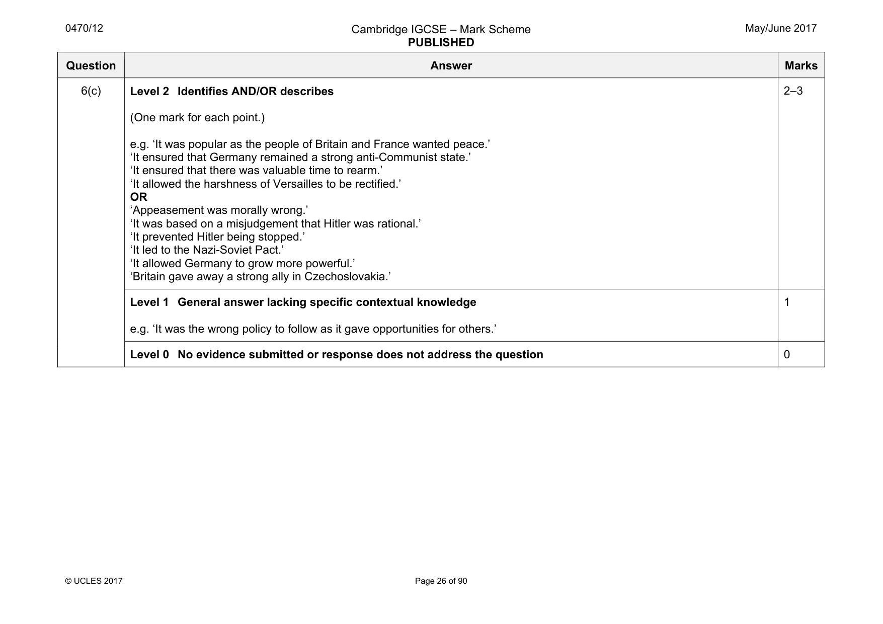 Mark scheme, page 26 of 90