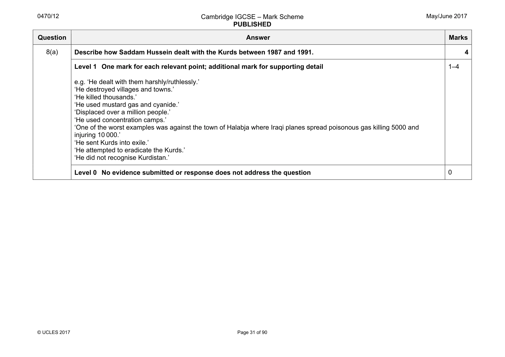 Mark scheme, page 31 of 90