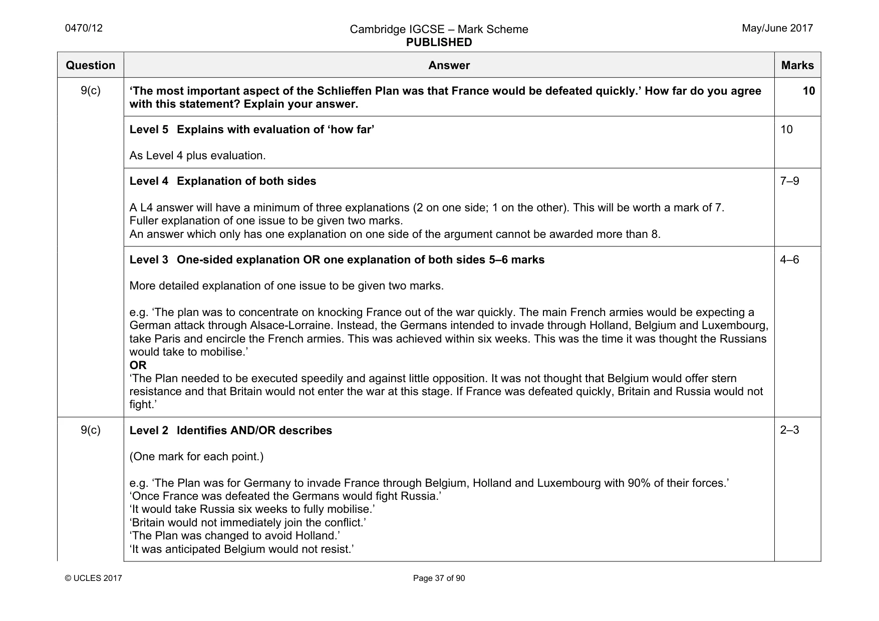 Mark scheme, page 37 of 90