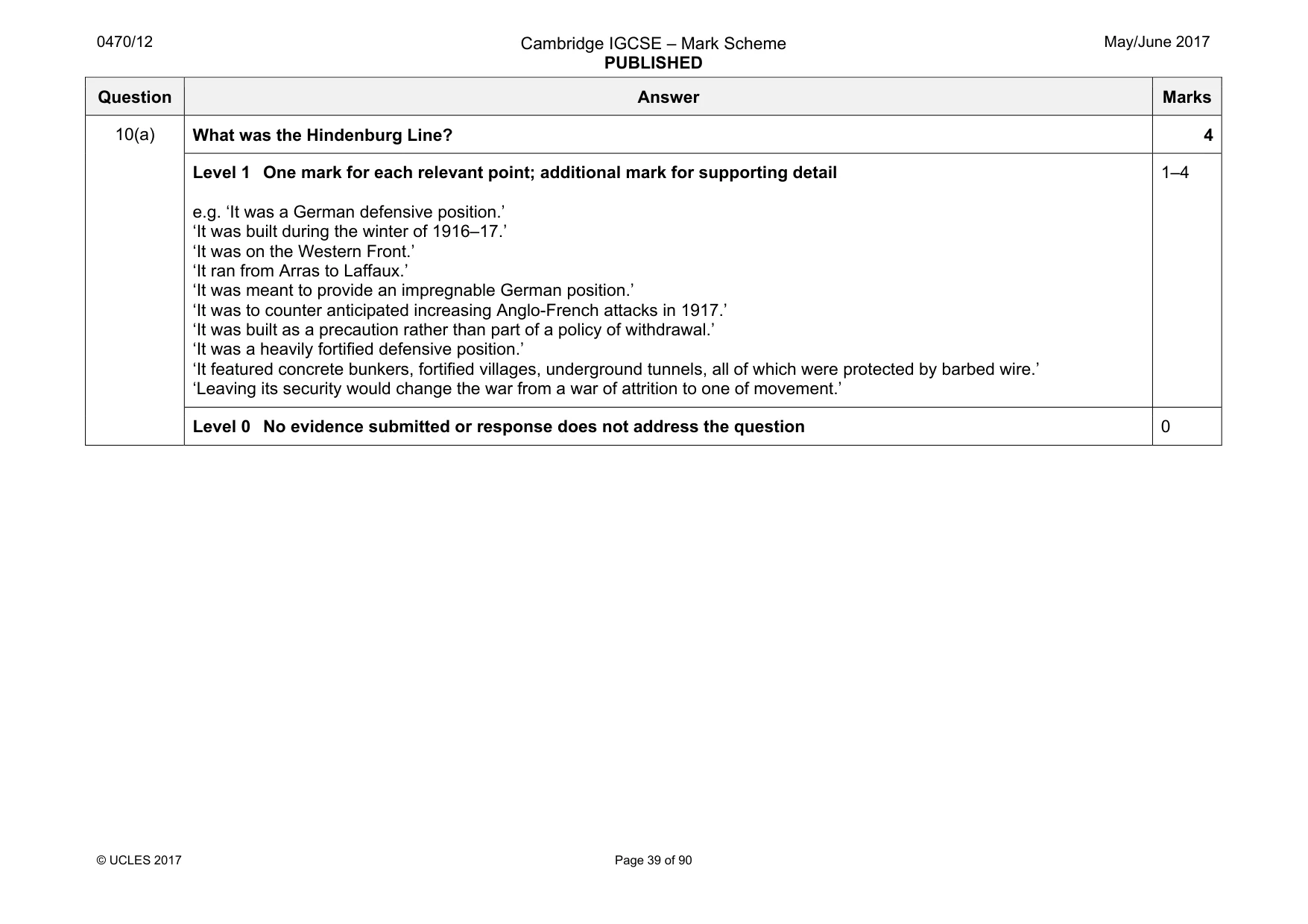 Mark scheme, page 39 of 90
