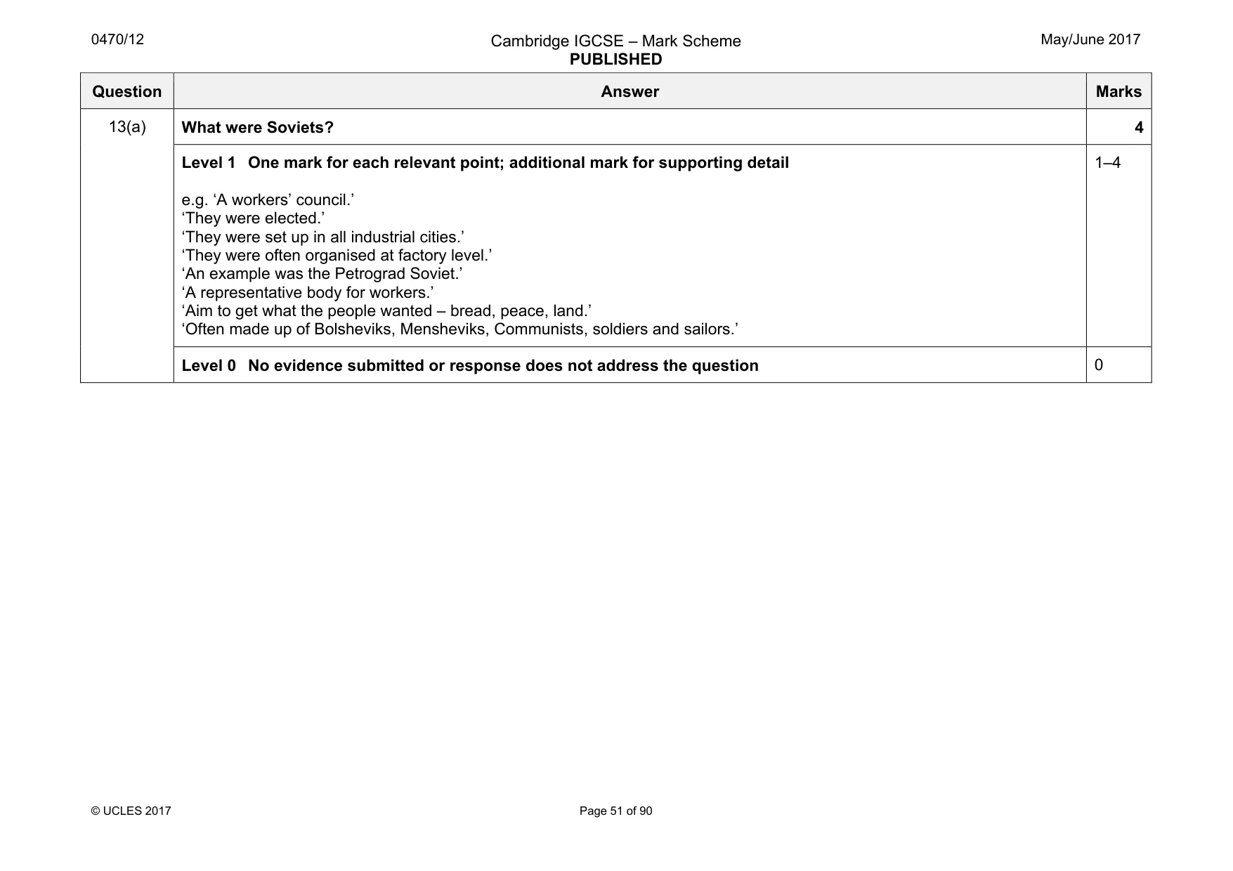 Mark scheme, page 51 of 90