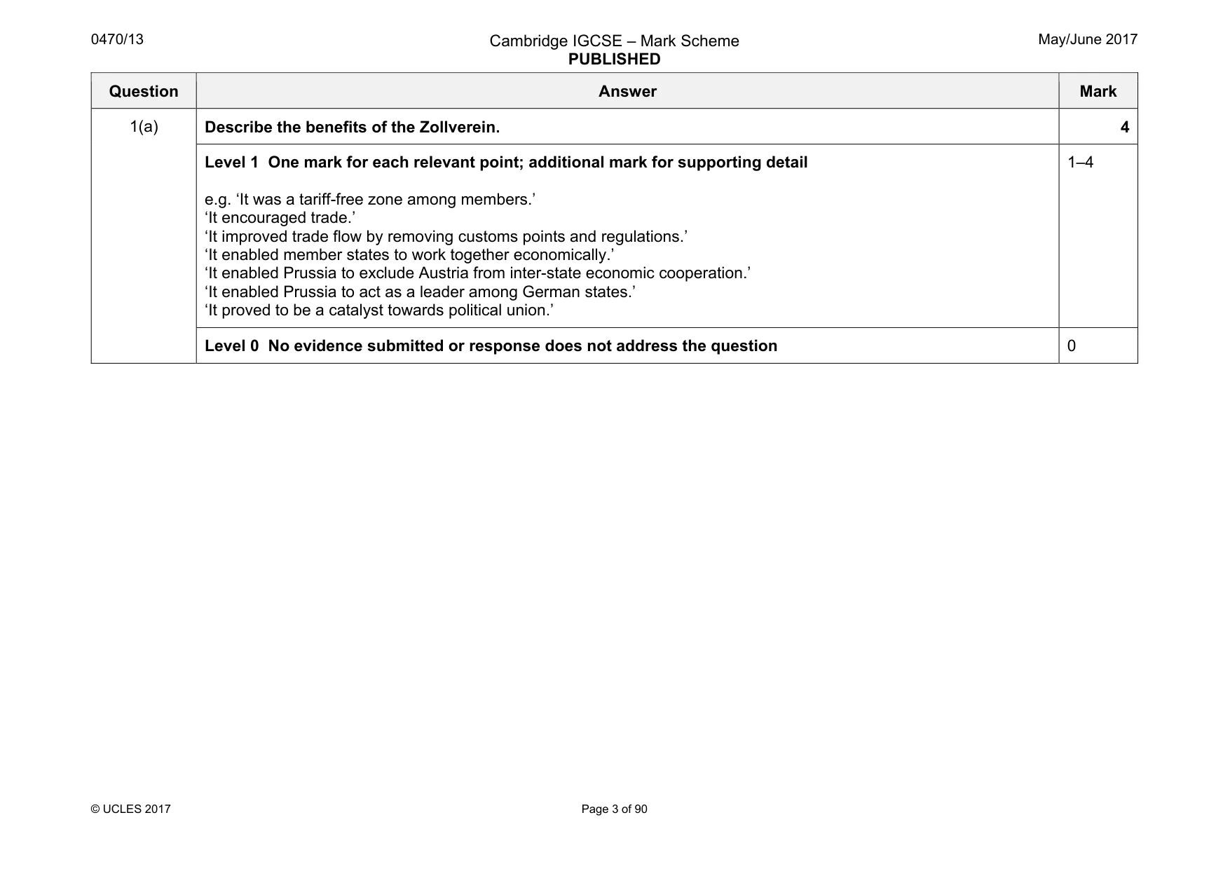Mark scheme, page 3 of 90
