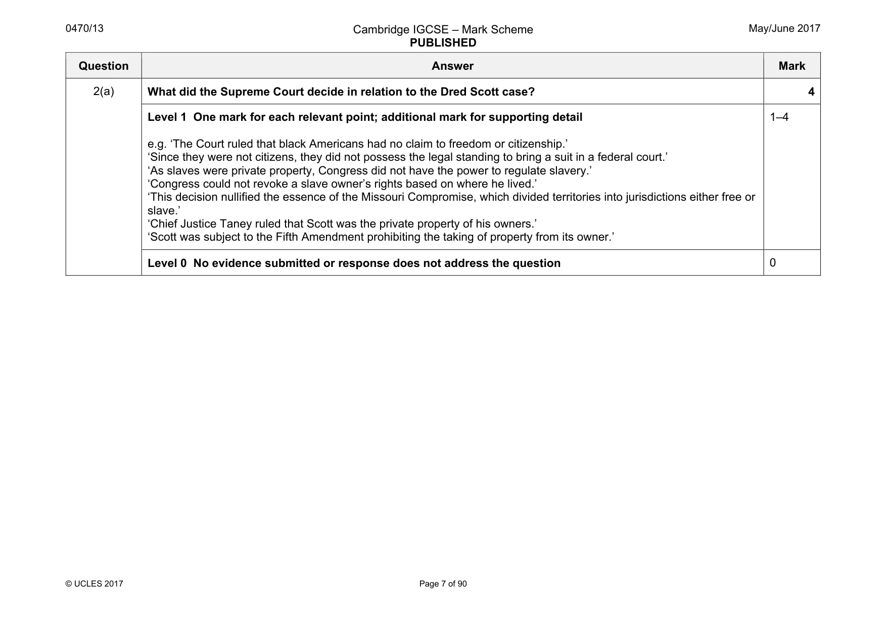 Mark scheme, page 7 of 90