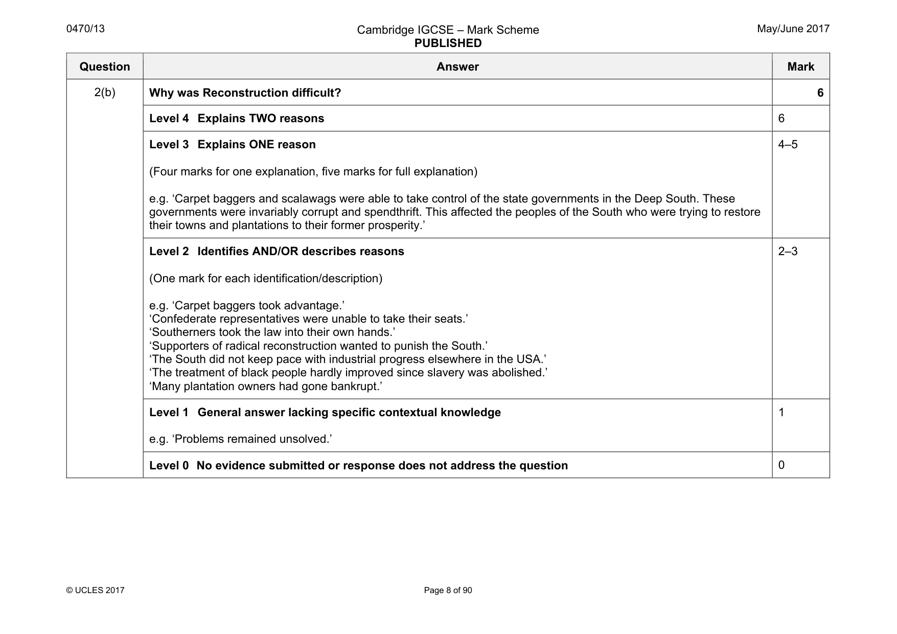 Mark scheme, page 8 of 90