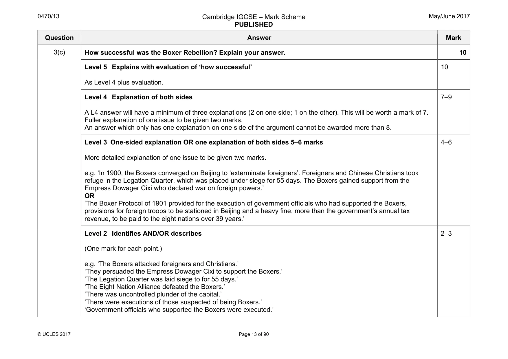 Mark scheme, page 13 of 90
