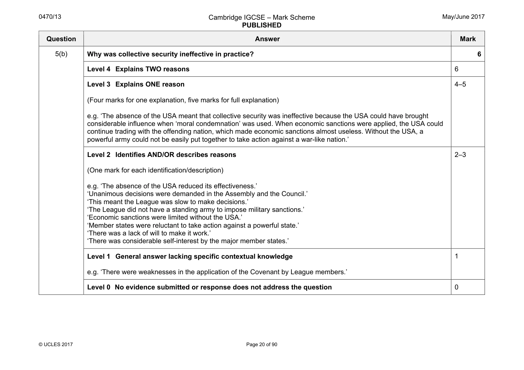 Mark scheme, page 20 of 90