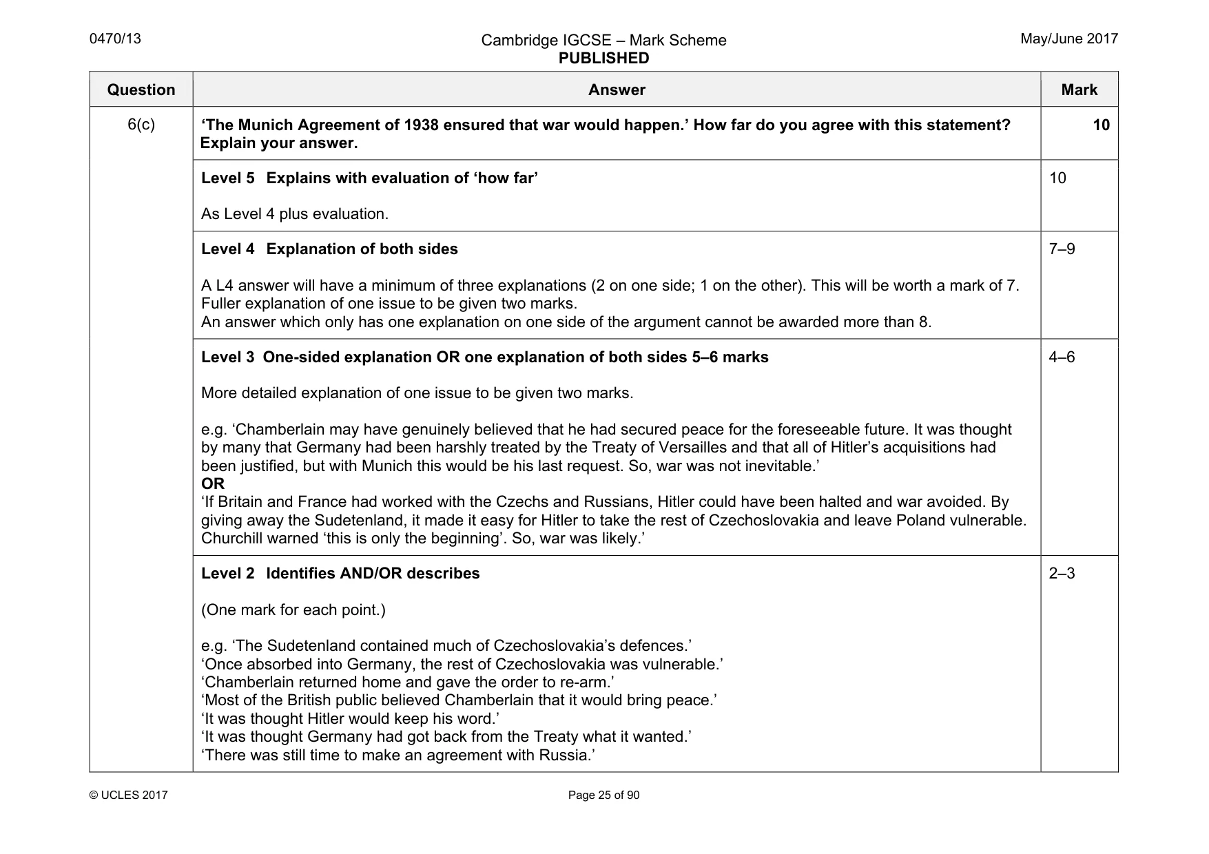 Mark scheme, page 25 of 90
