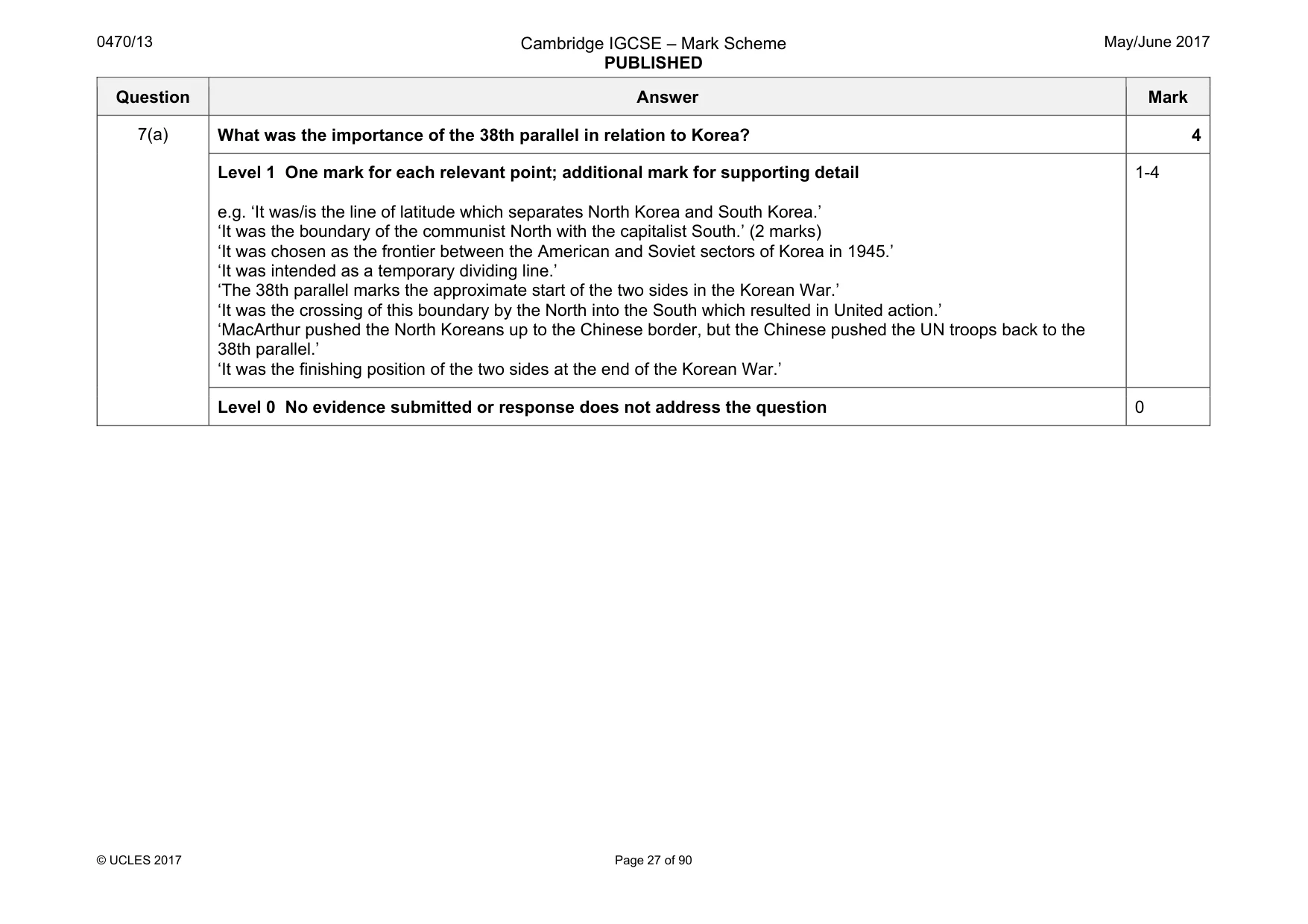 Mark scheme, page 27 of 90
