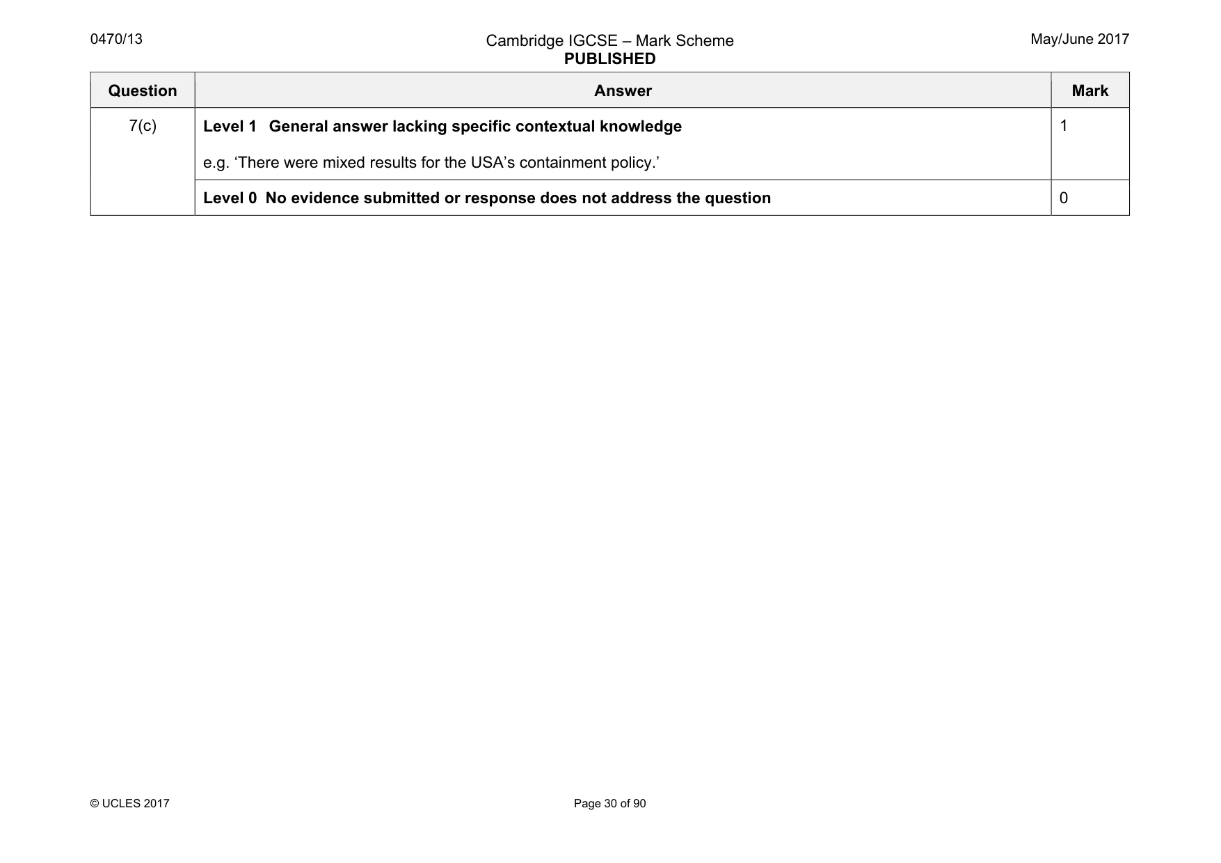 Mark scheme, page 30 of 90