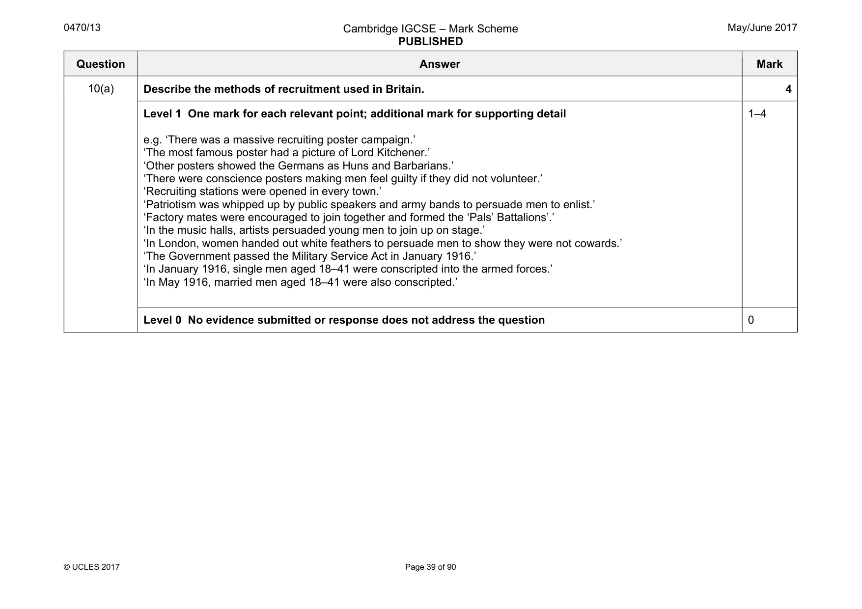 Mark scheme, page 39 of 90