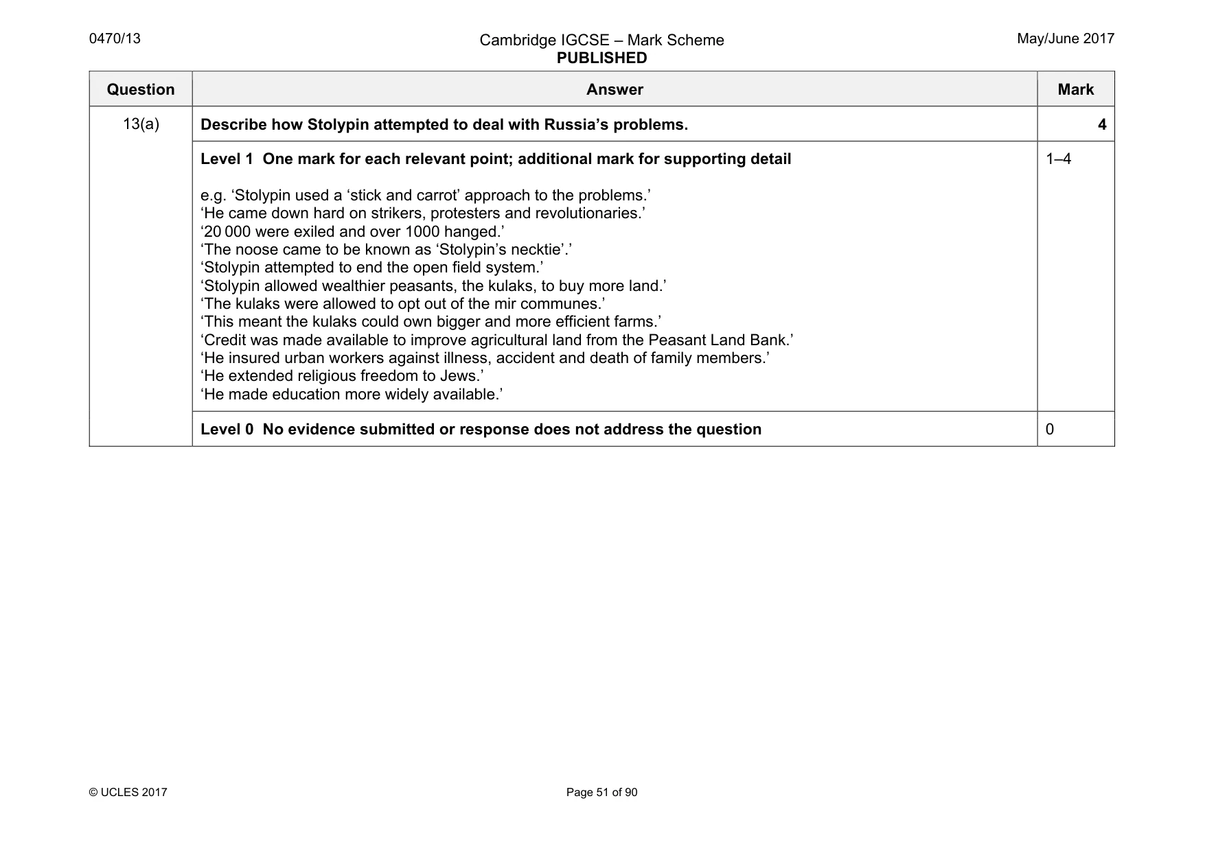 Mark scheme, page 51 of 90