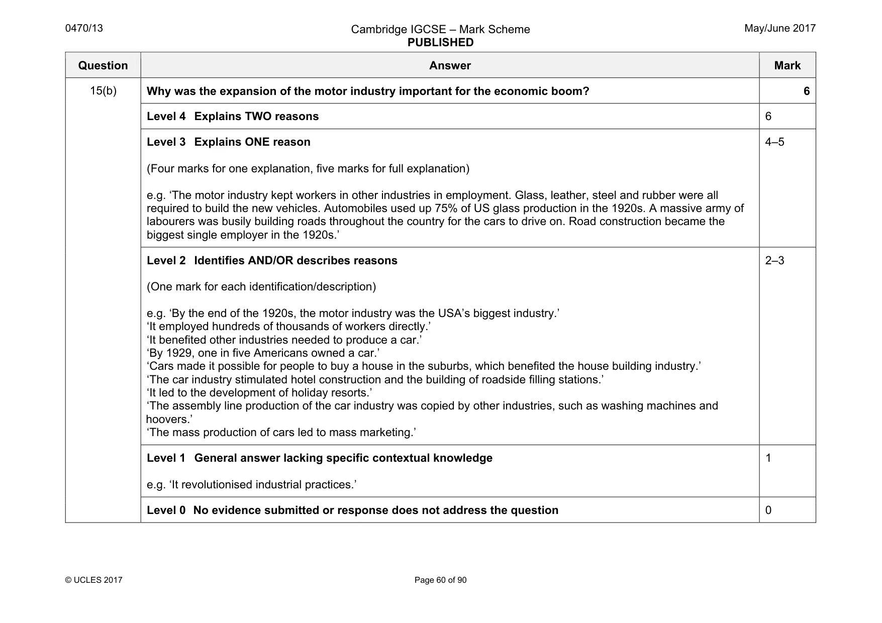 Mark scheme, page 60 of 90